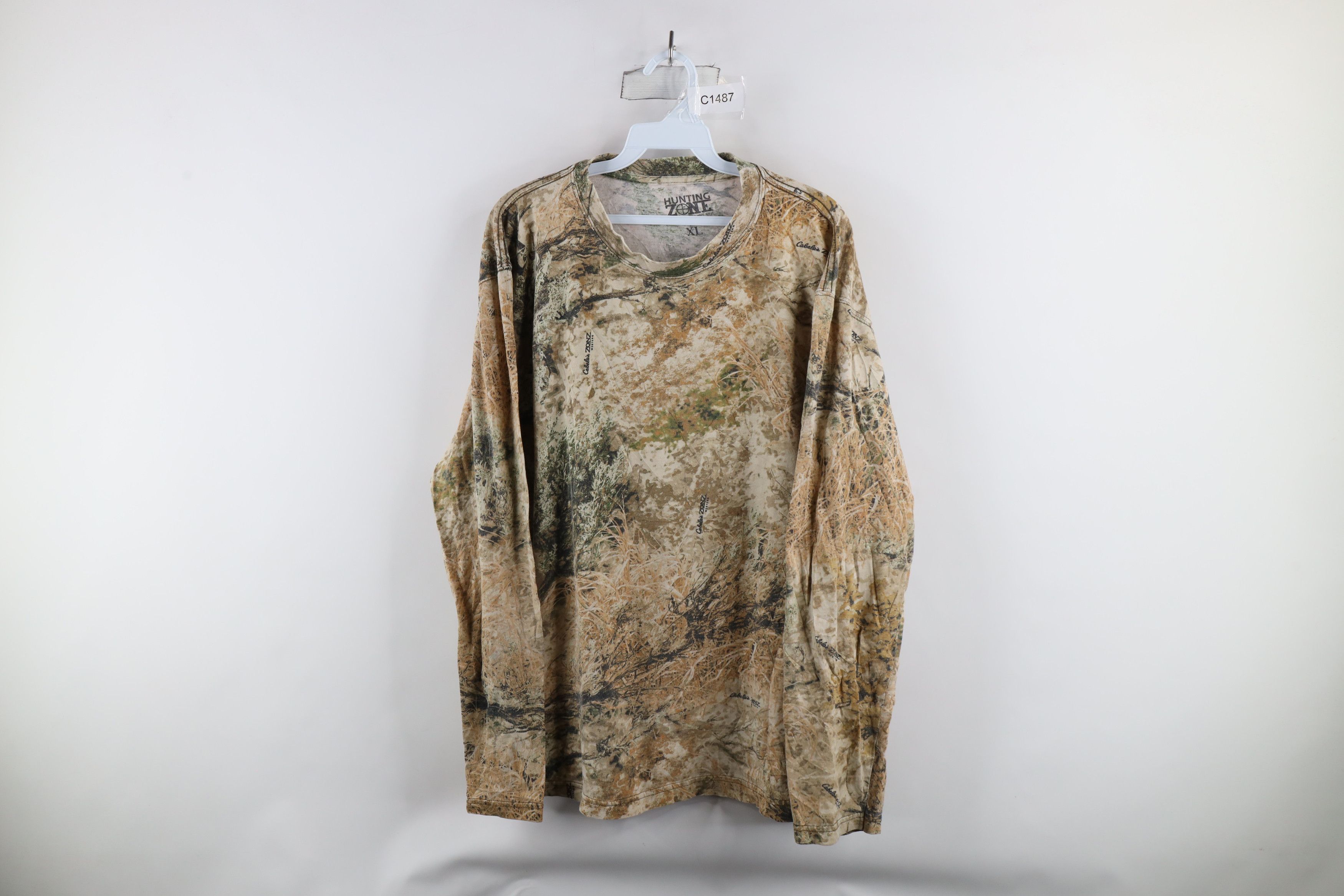 Cabelas × Vintage Vintage Cabelas Faded Camouflage Long Sleeve T-Shirt Cotton Size US XL / EU 56 / 4 - 1 Thumbnail