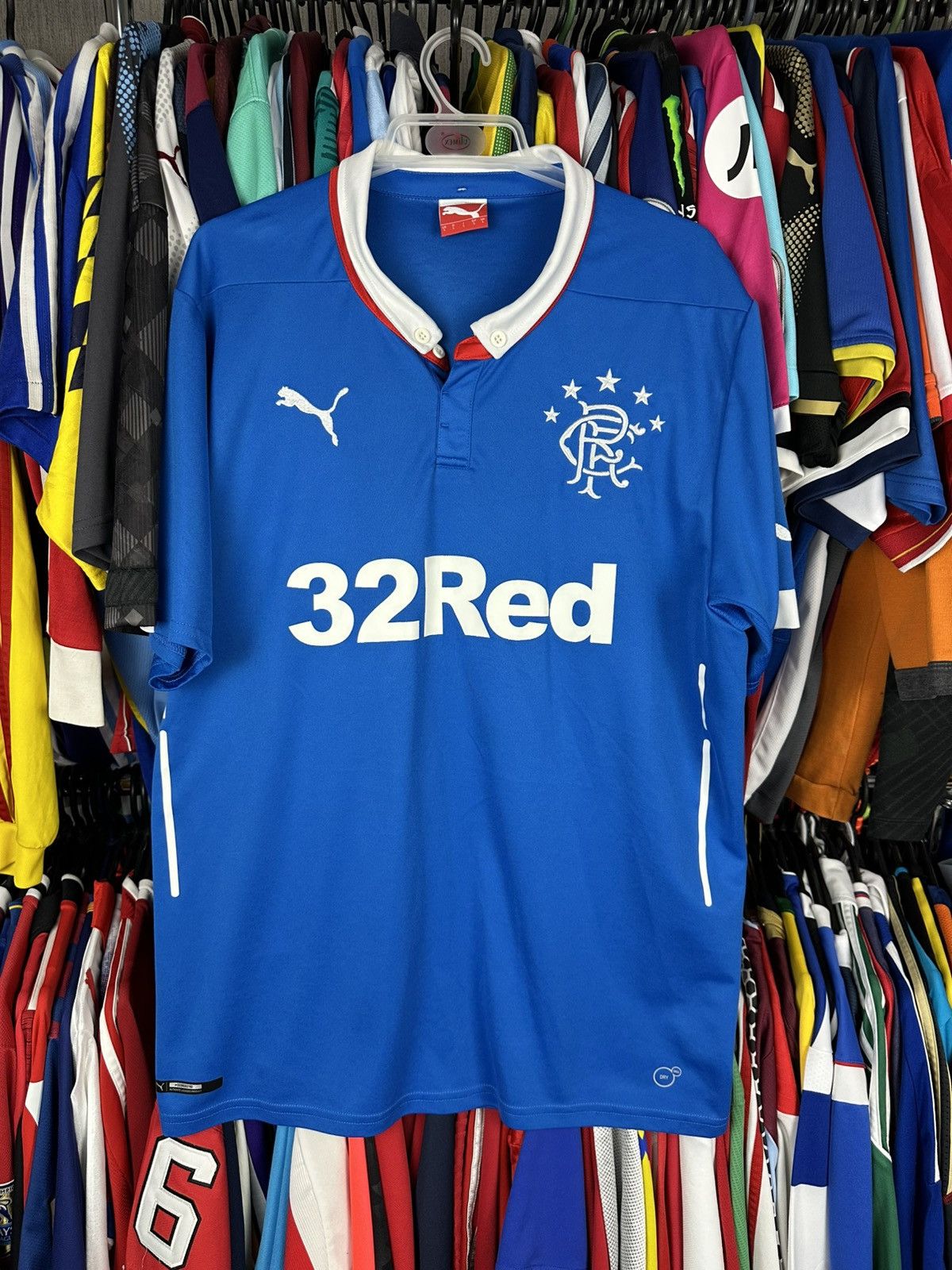 Puma PUMA GLASGOW RANGERS 2014 2015 FOOTBALL SHIRT SOCCER JERSEY Size US L / EU 52-54 / 3 - 1 Thumbnail