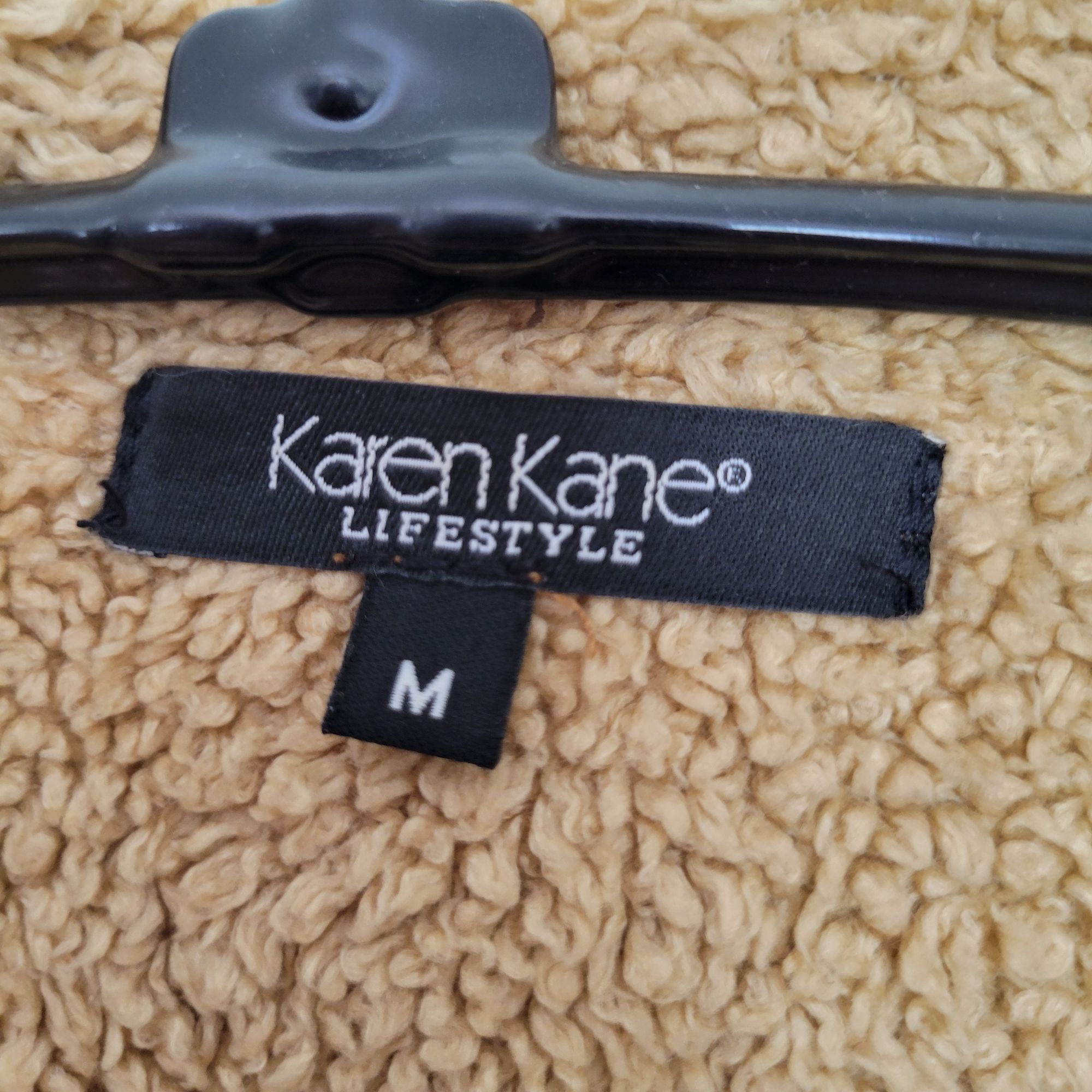 Vintage Karen Kane M Brown Faux Suede Sherpa Jacket Outerwear Ranche Size M / US 6-8 / IT 42-44 - 3 Thumbnail