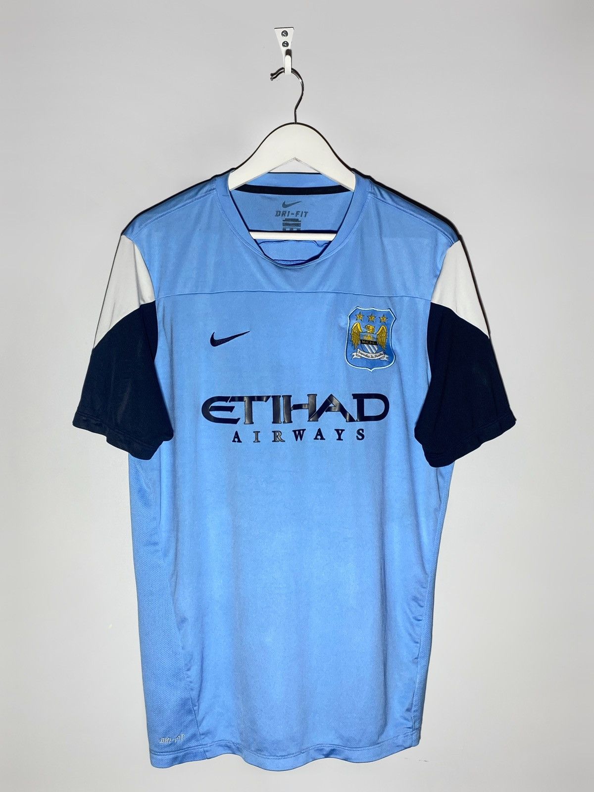 Nike 🔥 NIKE MANCHESTER CITY ETIHAD Y2K SOCCER DRIP JERSEY Size US XXL / EU 58 / 5 - 1 Thumbnail