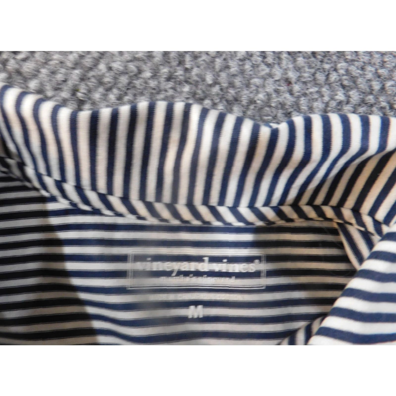 Vineyard Vines Vineyard Vines Polo Shirt Mens Blue Striped Cotton Logo Preppy Casual M Short Sleeve Size US M / EU 48-50 / 2 - 5 Thumbnail