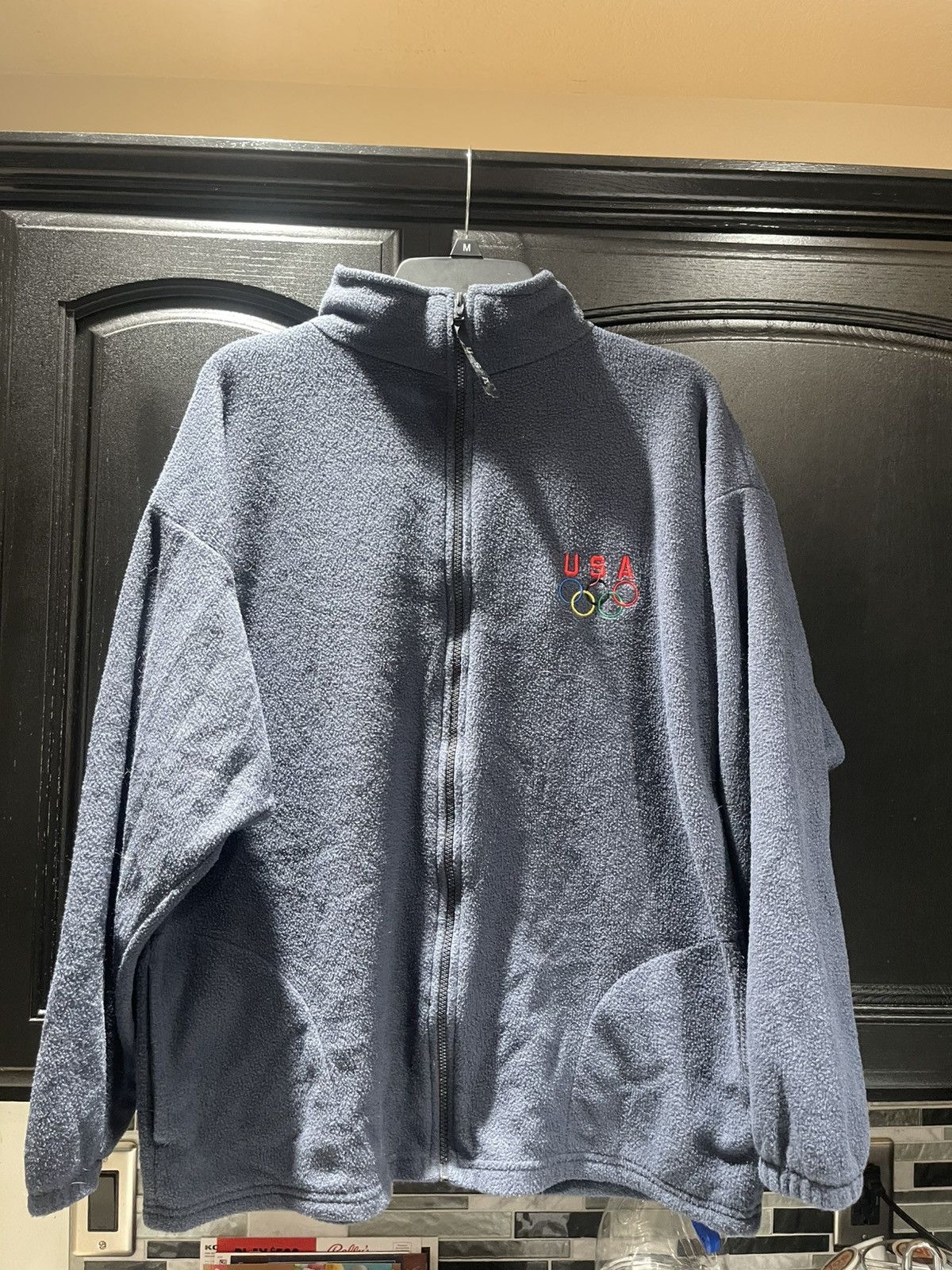 Other USA Men's Solid Blue Full Zip XL Olympic Rings Sweatshirt Size US XL / EU 56 / 4 - 1 Thumbnail