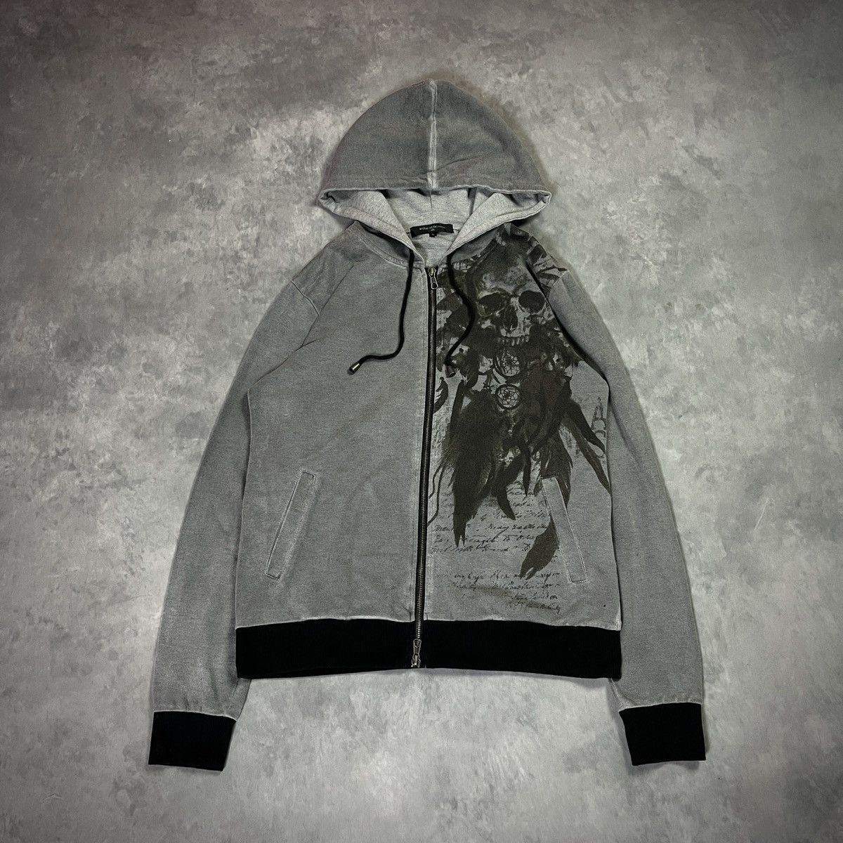 In The Attic In The Attic Y2K Poem Gothic Skull Double Zip Hoodie Size US L / EU 52-54 / 3 - 2 Thumbnail