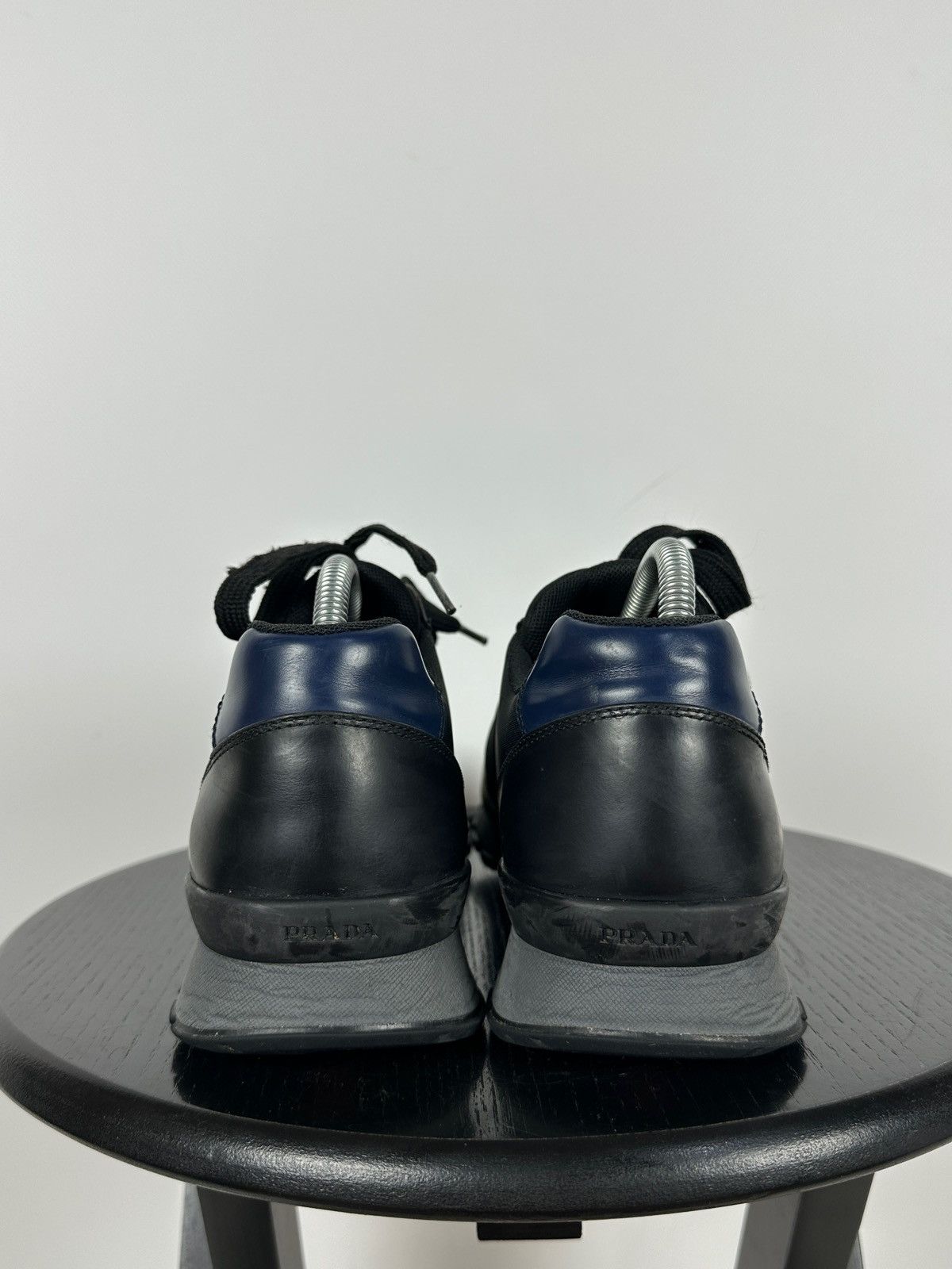Prada Prada Matchrace Black Leather Sneakers Size US 7 / EU 40 - 9 Thumbnail