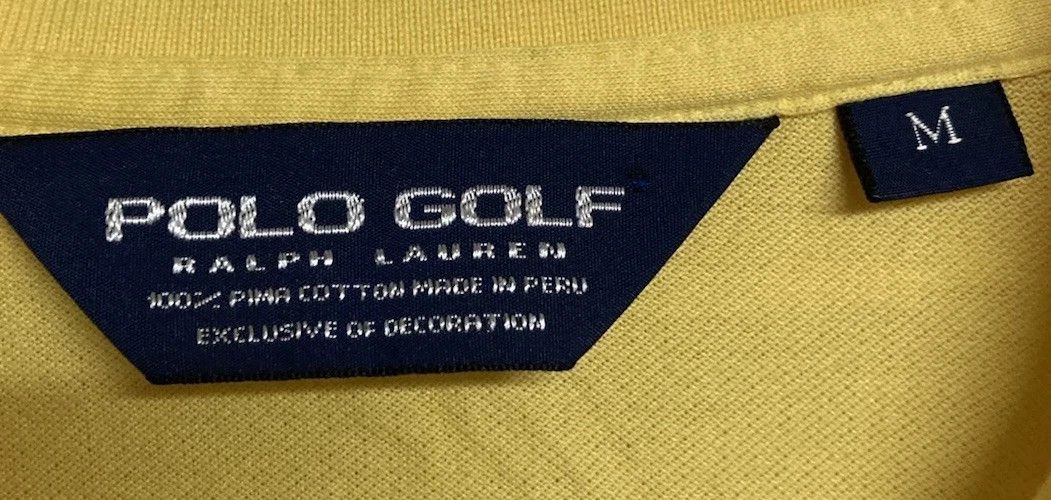 Polo Ralph Lauren VTG Polo Golf Ralph Lauren Polo Big Pony Yellow Sz Med Size US M / EU 48-50 / 2 - 2 Thumbnail