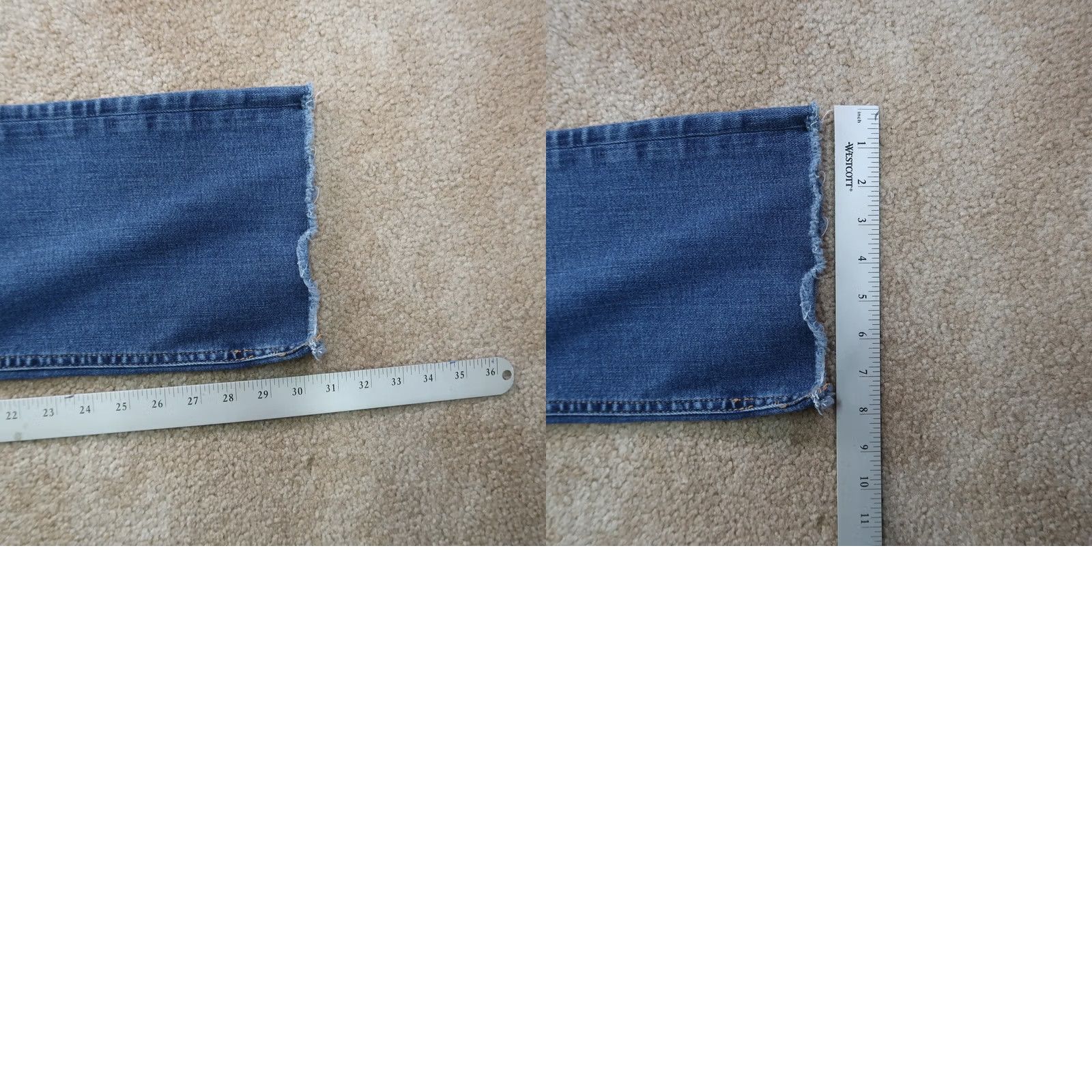 Denime Edgely Jeans Bootcut Women's 8 Blue Denim Stretch 30x30 Regular Mid Rise Size 30" / US 8 / IT 44 - 9 Thumbnail