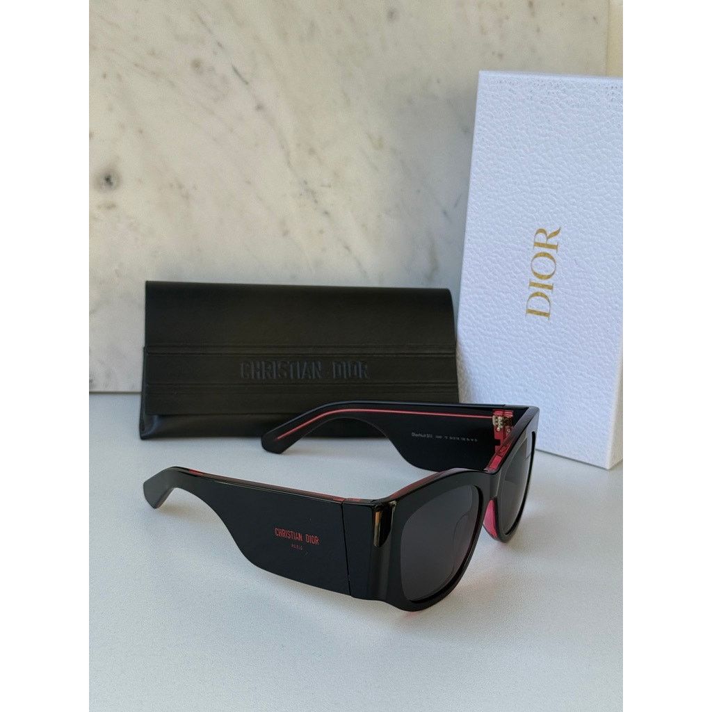 Dior NEW Dior DiorNuit S1I Oversized Sunglasses in Black Pink Size ONE SIZE - 3 Thumbnail