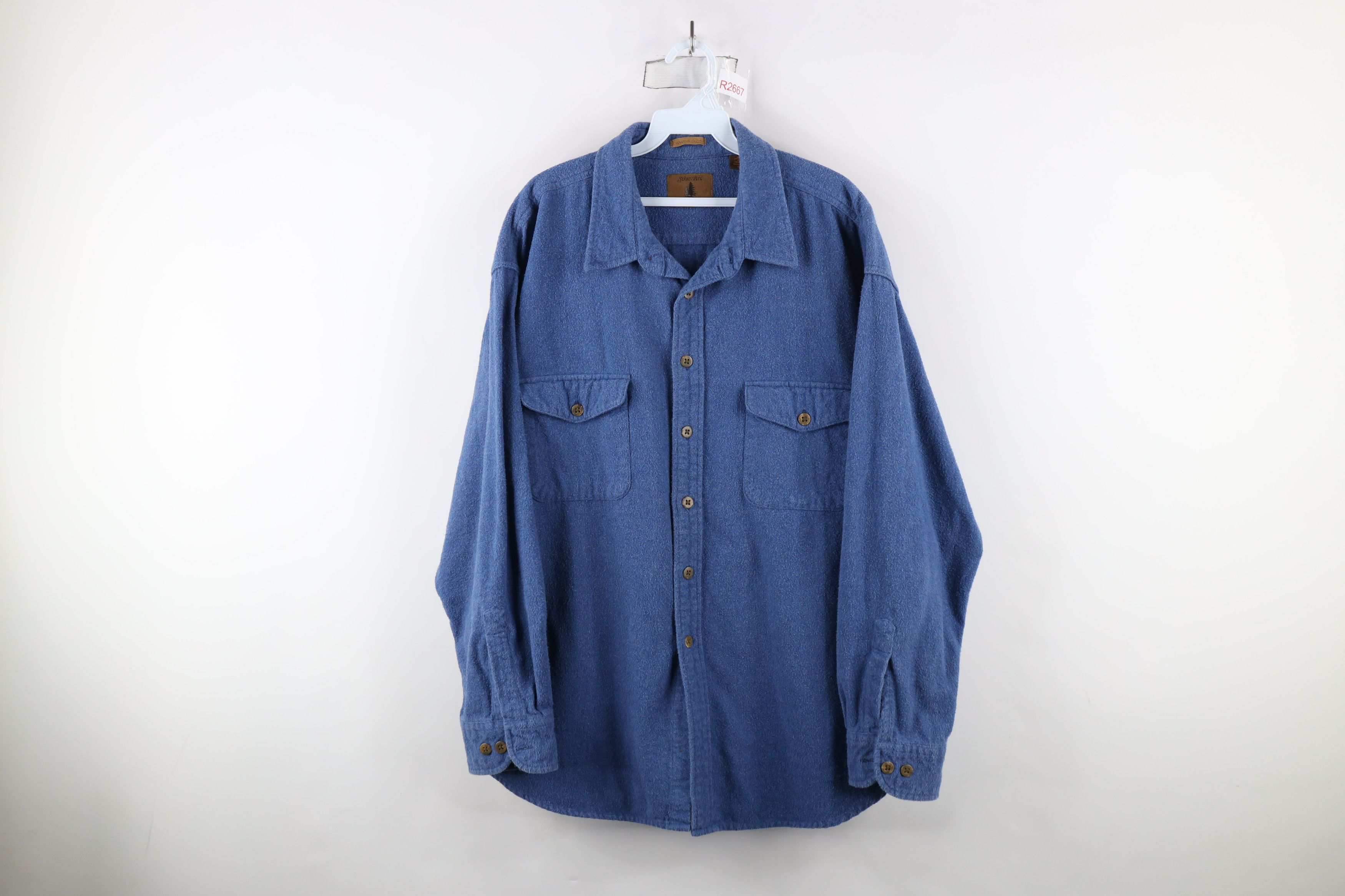 Vintage Vintage 90s Streetwear Heavyweight Chamois Button Shirt Size US XL / EU 56 / 4 - 1 Thumbnail