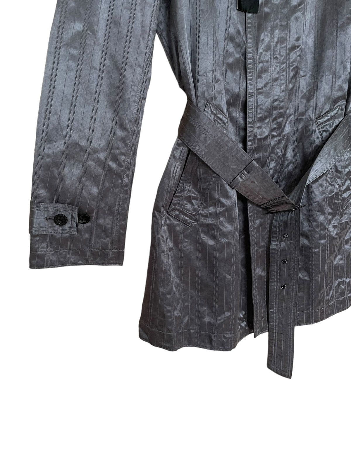 Tornado Mart Vintage Brand Tornado Mart Metallic Trench Coat 2000s Size US L / EU 52-54 / 3 - 4 Thumbnail