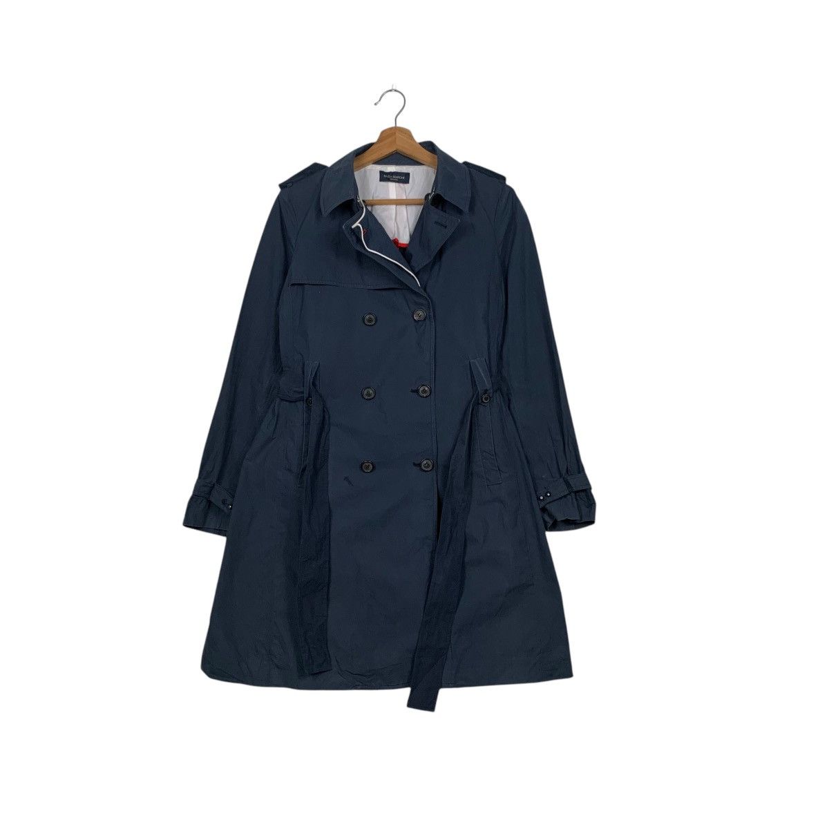 Japanese Brand PIAZZA SEMPIONE Double Breasted Trench Coat #1601-C71 Size M / US 6-8 / IT 42-44 - 1 Thumbnail