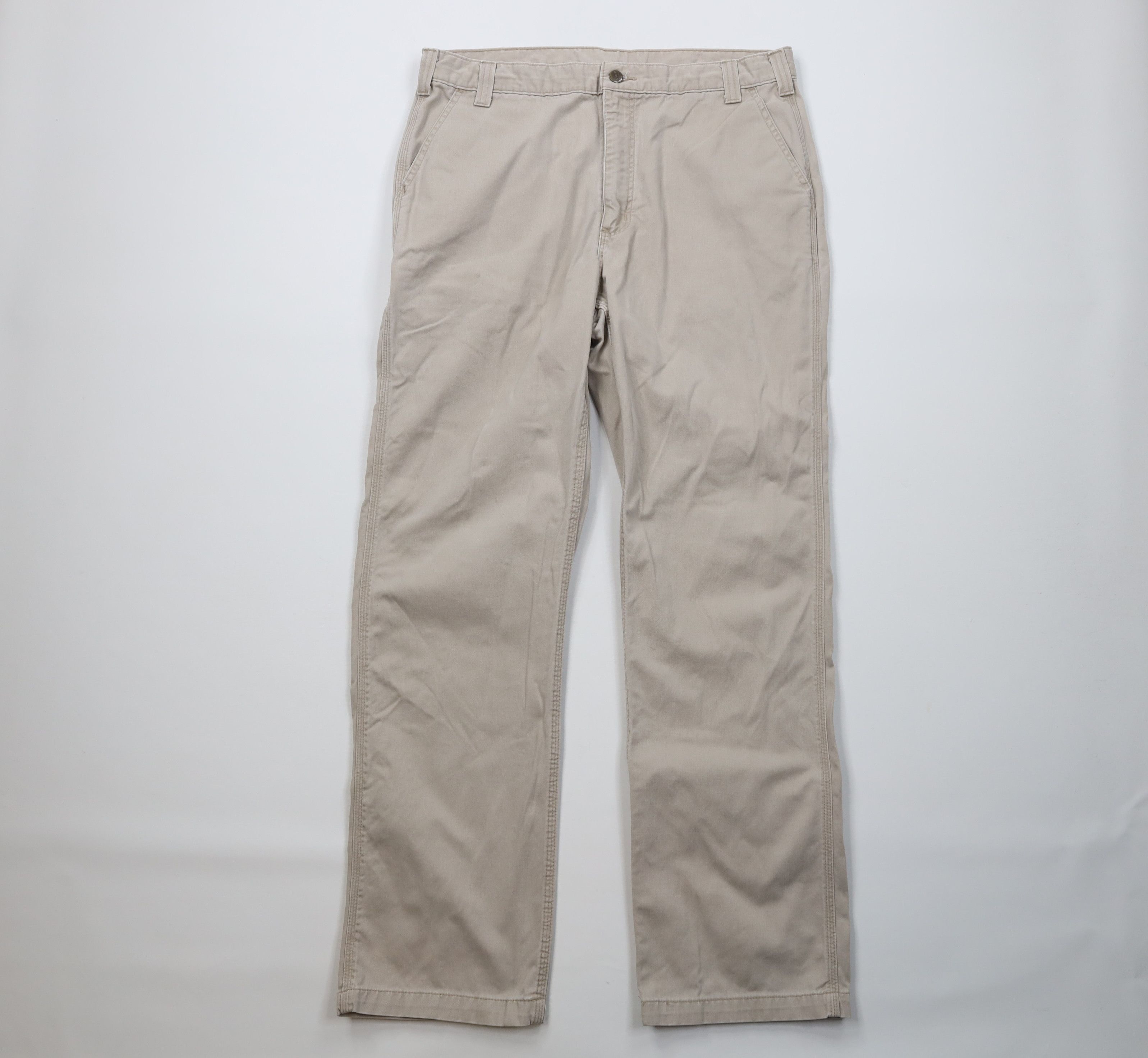 Carhartt Vintage Y2K Carhartt Wide Leg Dungaree Pants Beige Cotton Size US 38 / EU 54 - 1 Thumbnail