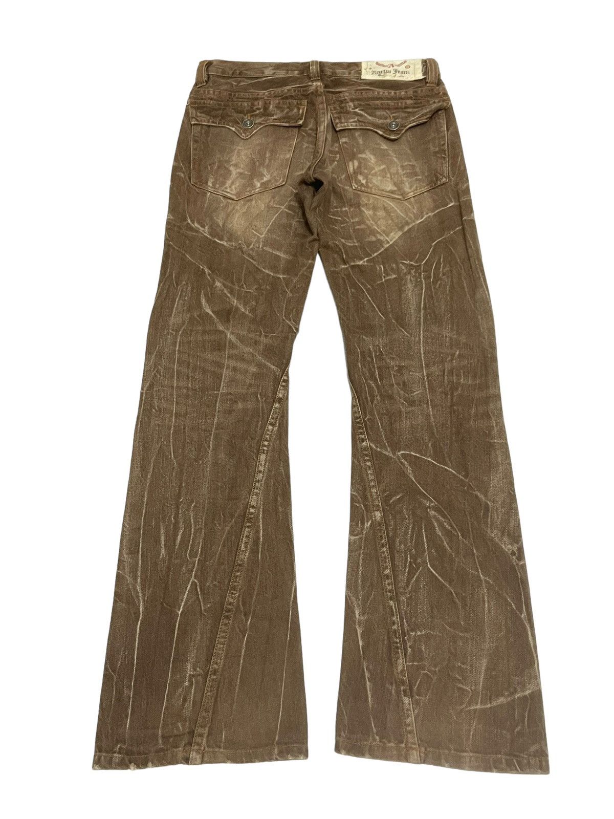 If Six Was Nine × Junya Watanabe × KMRii Antfui Japan Max Claw Mark Flared Distressed Jeans Size US 30 / EU 46 - 2 Thumbnail