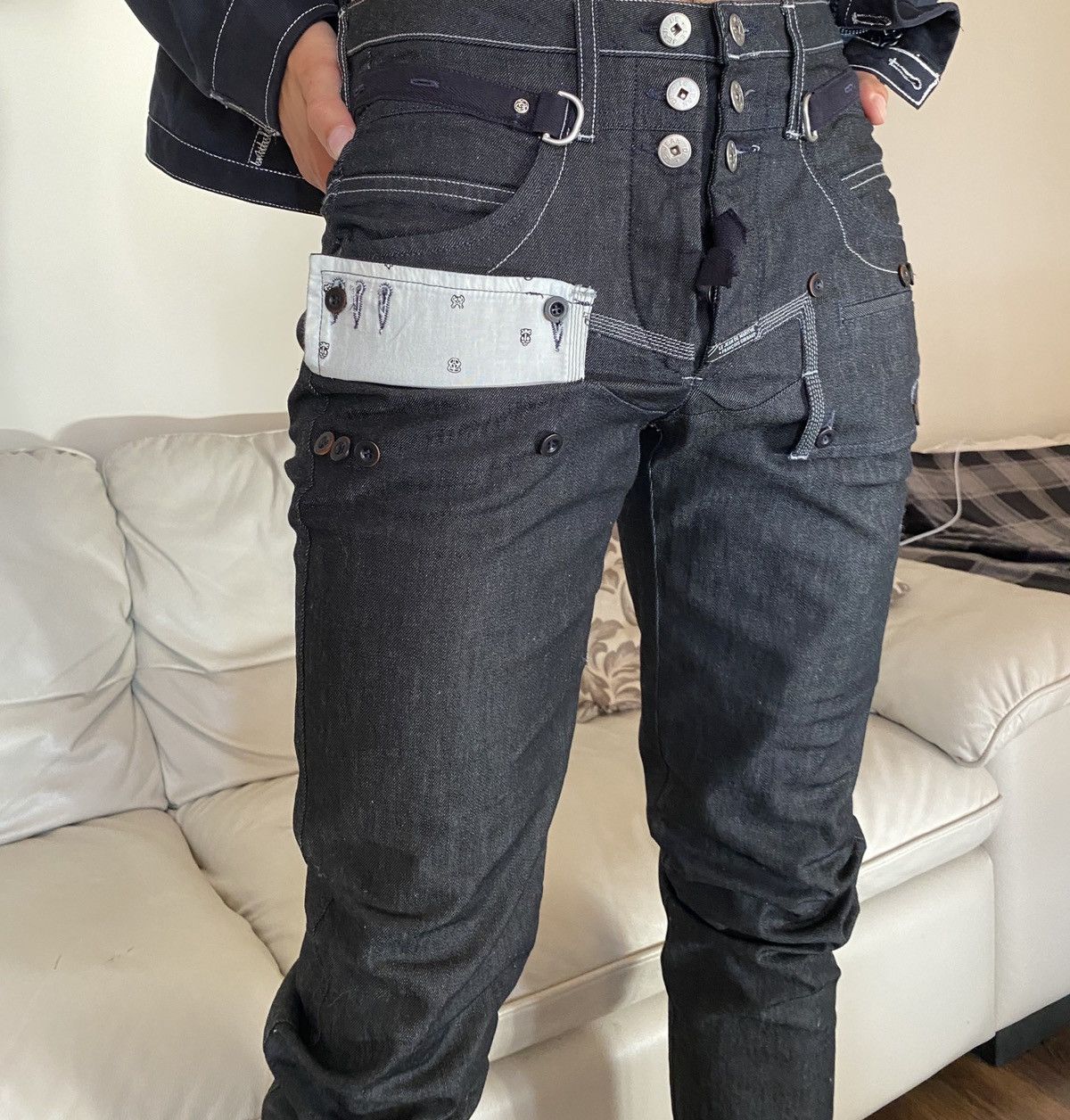 Marithe + Francois Girbaud Marithe Francois Girbaud Slim Fit Jeans Size US 31 - 4 Thumbnail