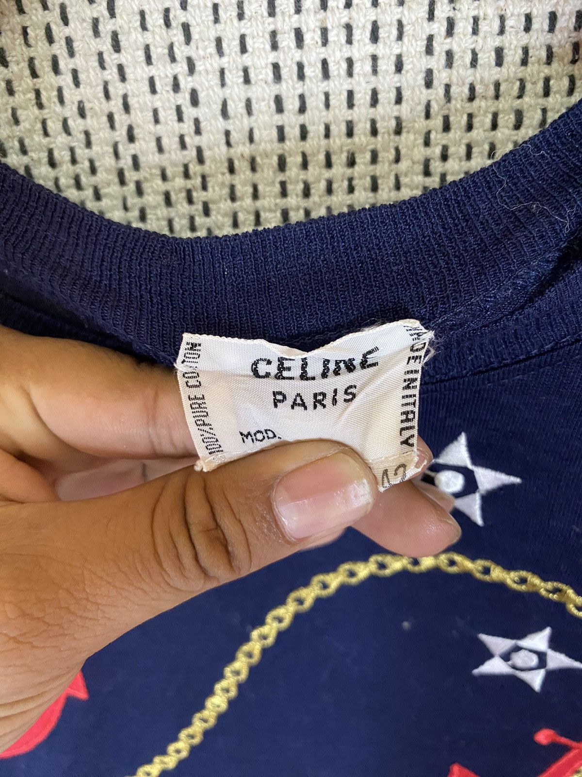 Celine ‼️VINTAGE CELINE EMBOIDERY TSHIRT NICE DESIGN‼️ Size US M / EU 48-50 / 2 - 4 Thumbnail