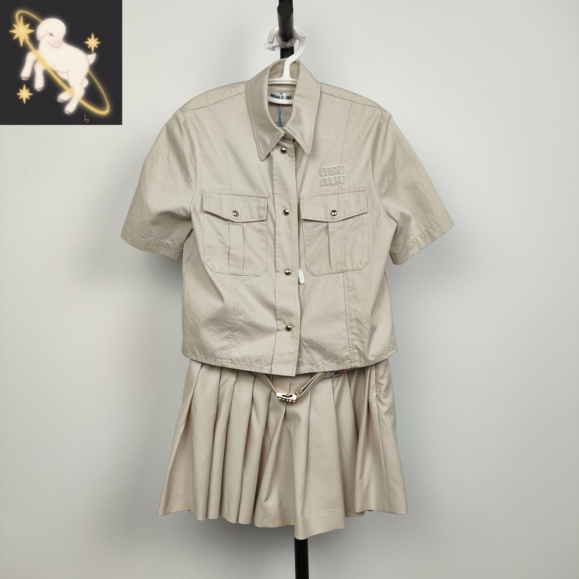 Miu Miu Miu Miu Beige Dress 36 Women Size S / US 4 / IT 40 - 1 Thumbnail