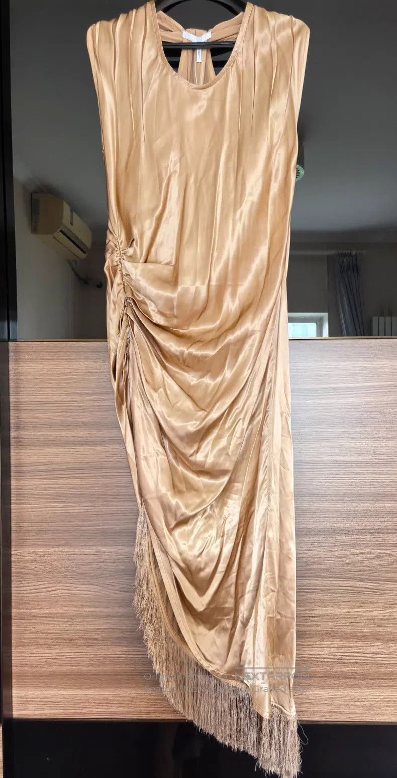 Helmut Lang Helmut Lang size 10 Champagne Gold Long Dress Size L / US 10 / IT 46 - 2 Thumbnail