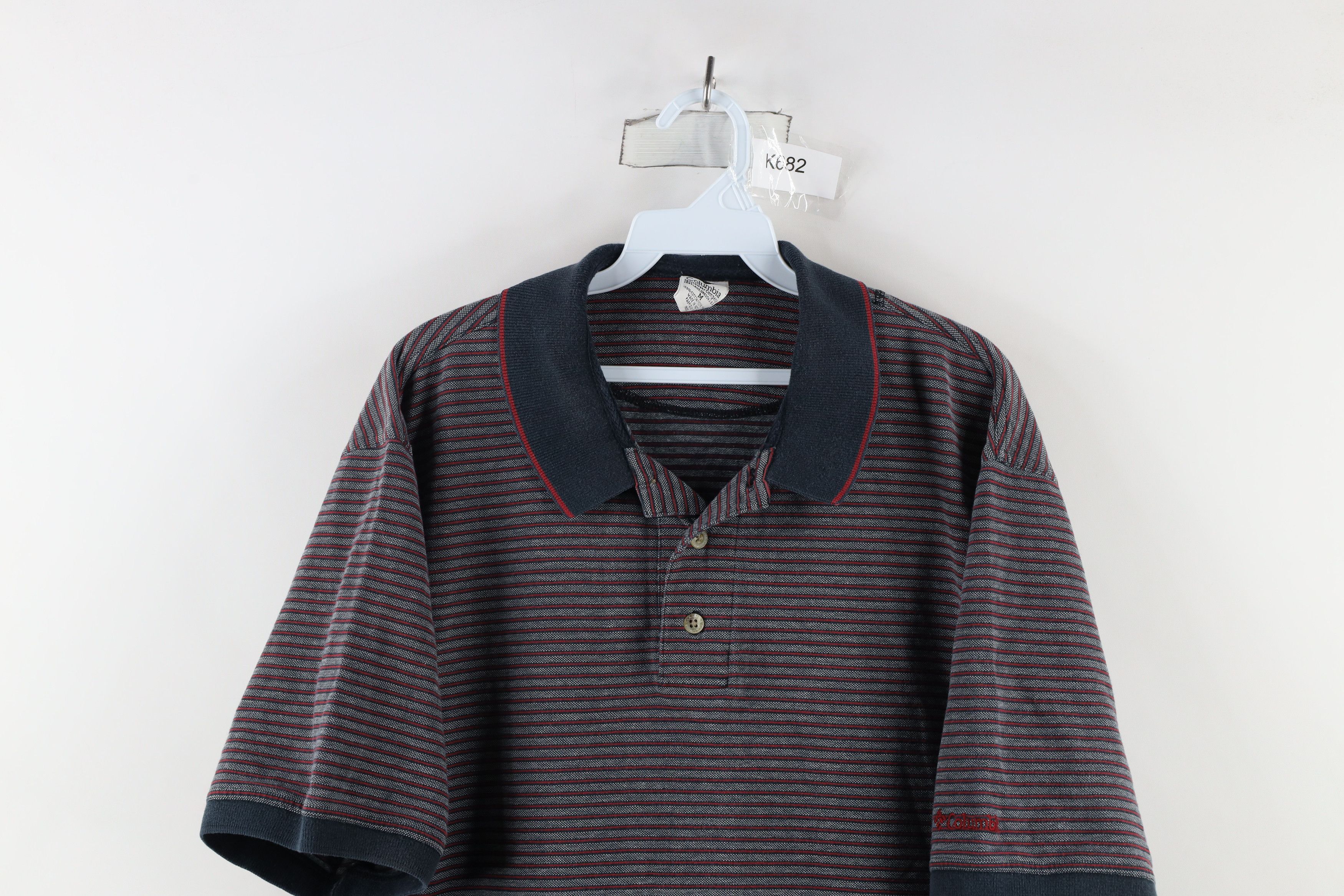 Columbia × Vintage Vintage 90s Columbia Striped Collared Golf Polo Shirt Cotton Size US M / EU 48-50 / 2 - 2 Thumbnail