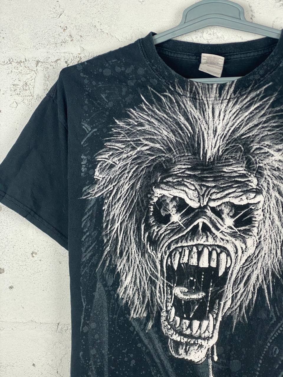 Iron Maiden Vintage Iron MAIDEN Skull Bones All Over Print Black T-Shirt Size US L / EU 52-54 / 3 - 3 Thumbnail