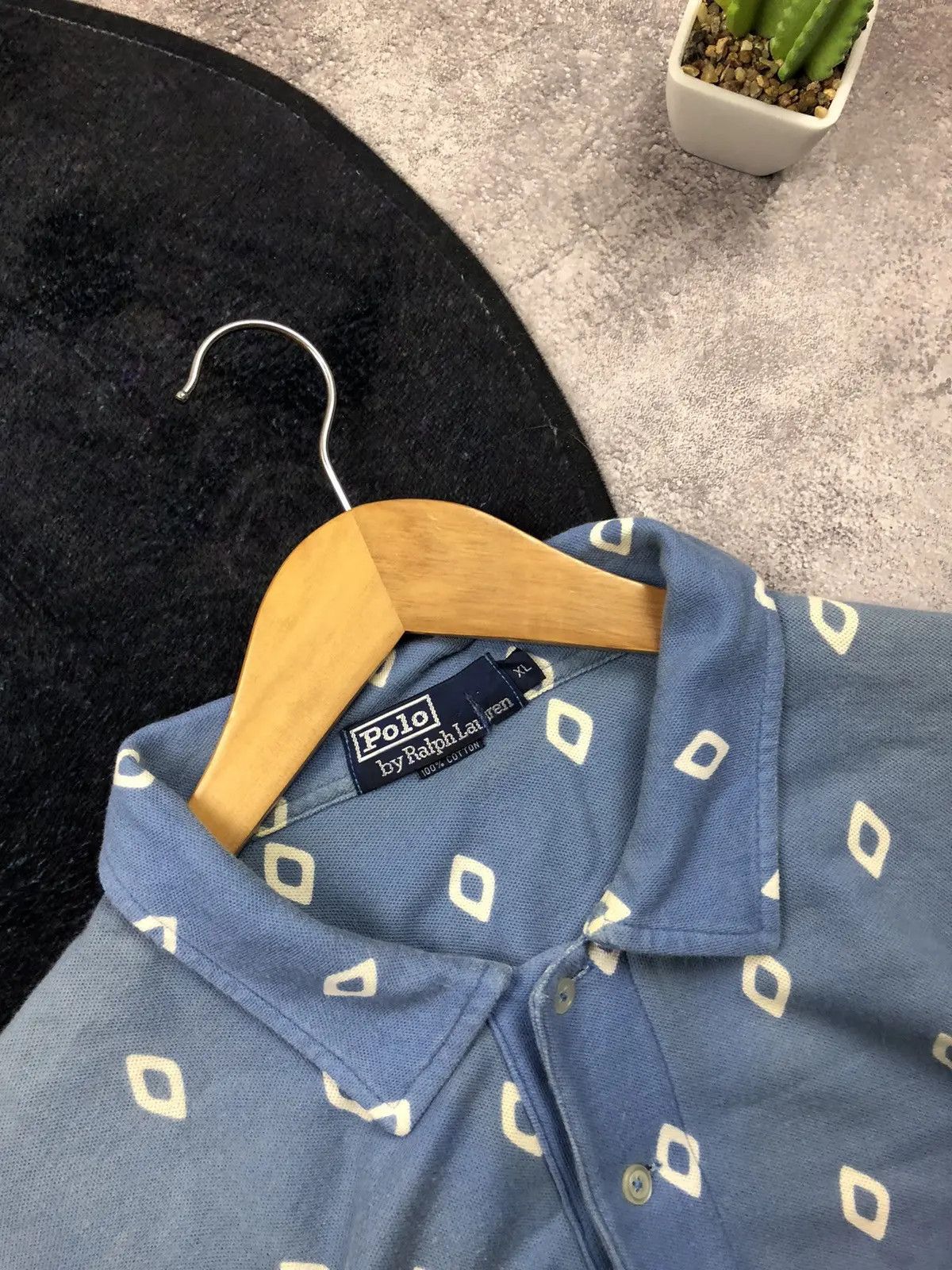Polo Ralph Lauren POLO RALPH LAUREN Momogram Rhombus Made in USA Polo Tshirt Size US XL / EU 56 / 4 - 5 Thumbnail