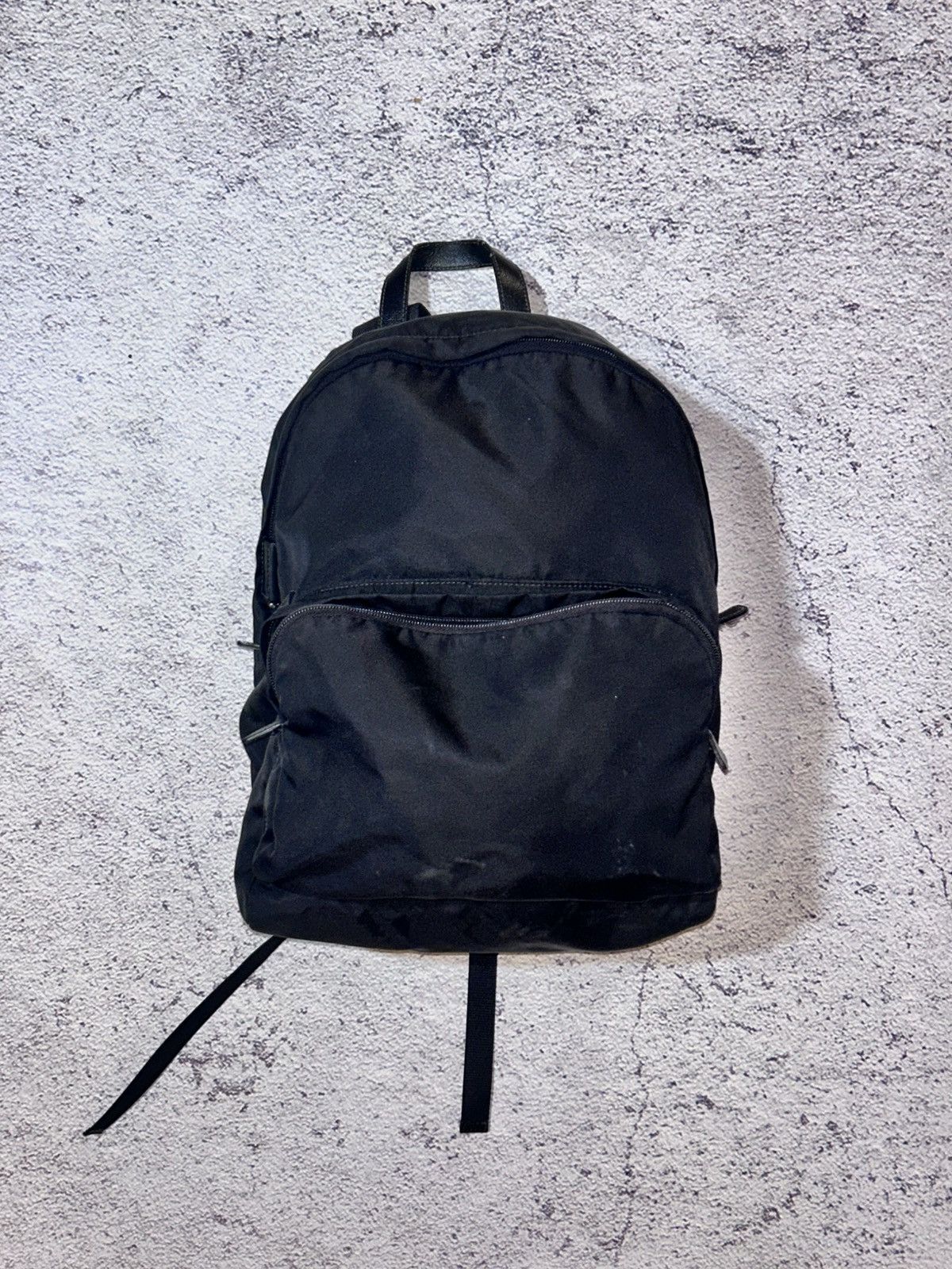 Prada Prada Black Nylon Backpack with Triangle Logo Vintage Size ONE SIZE - 8 Thumbnail