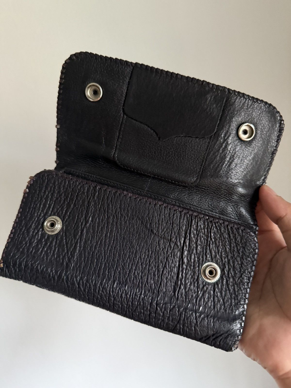 Handmade Godsize Shark Skin Leather with Stingray leather cross Size ONE SIZE - 4 Thumbnail