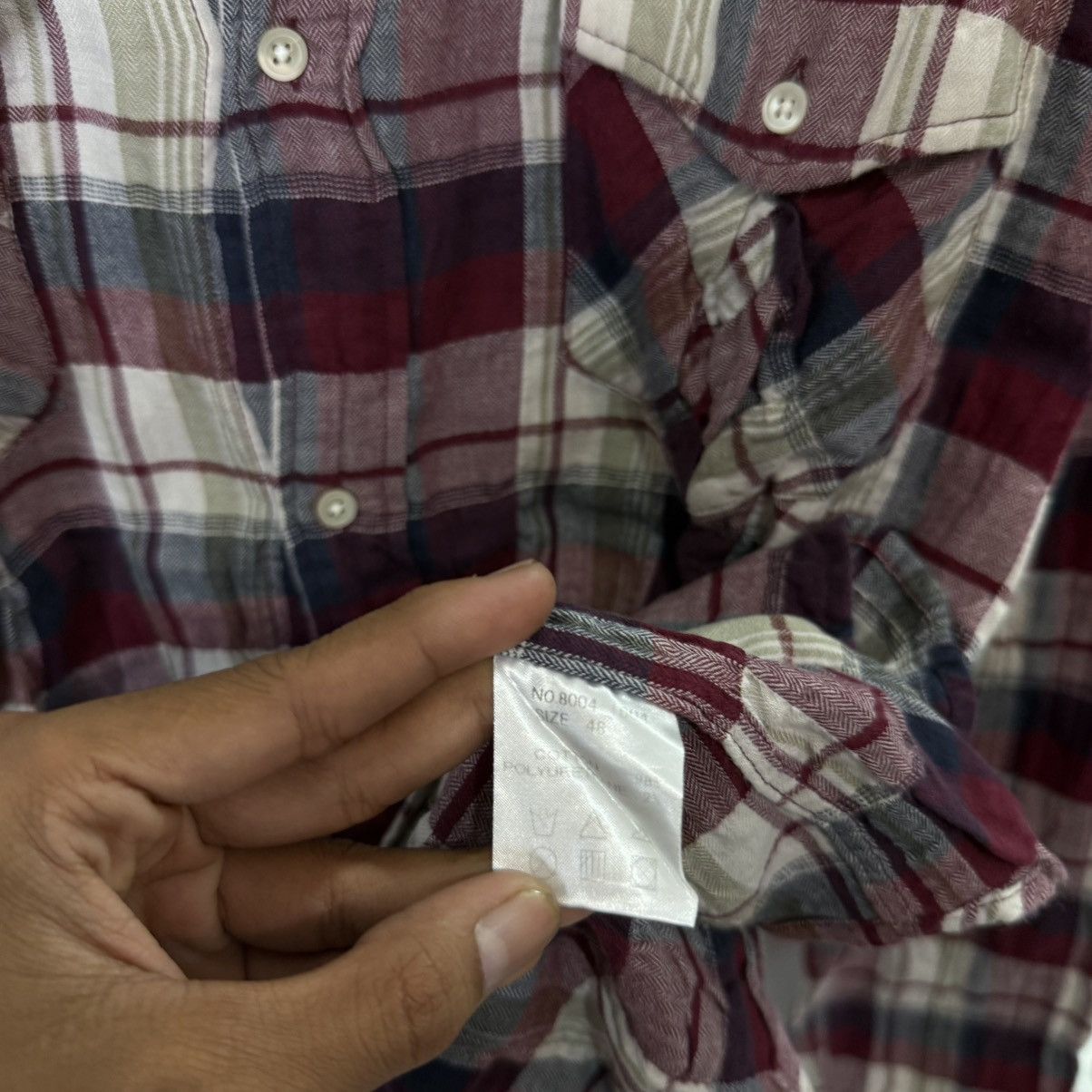 291295=Homme 291295 plaid red shirt Size US L / EU 52-54 / 3 - 5 Thumbnail
