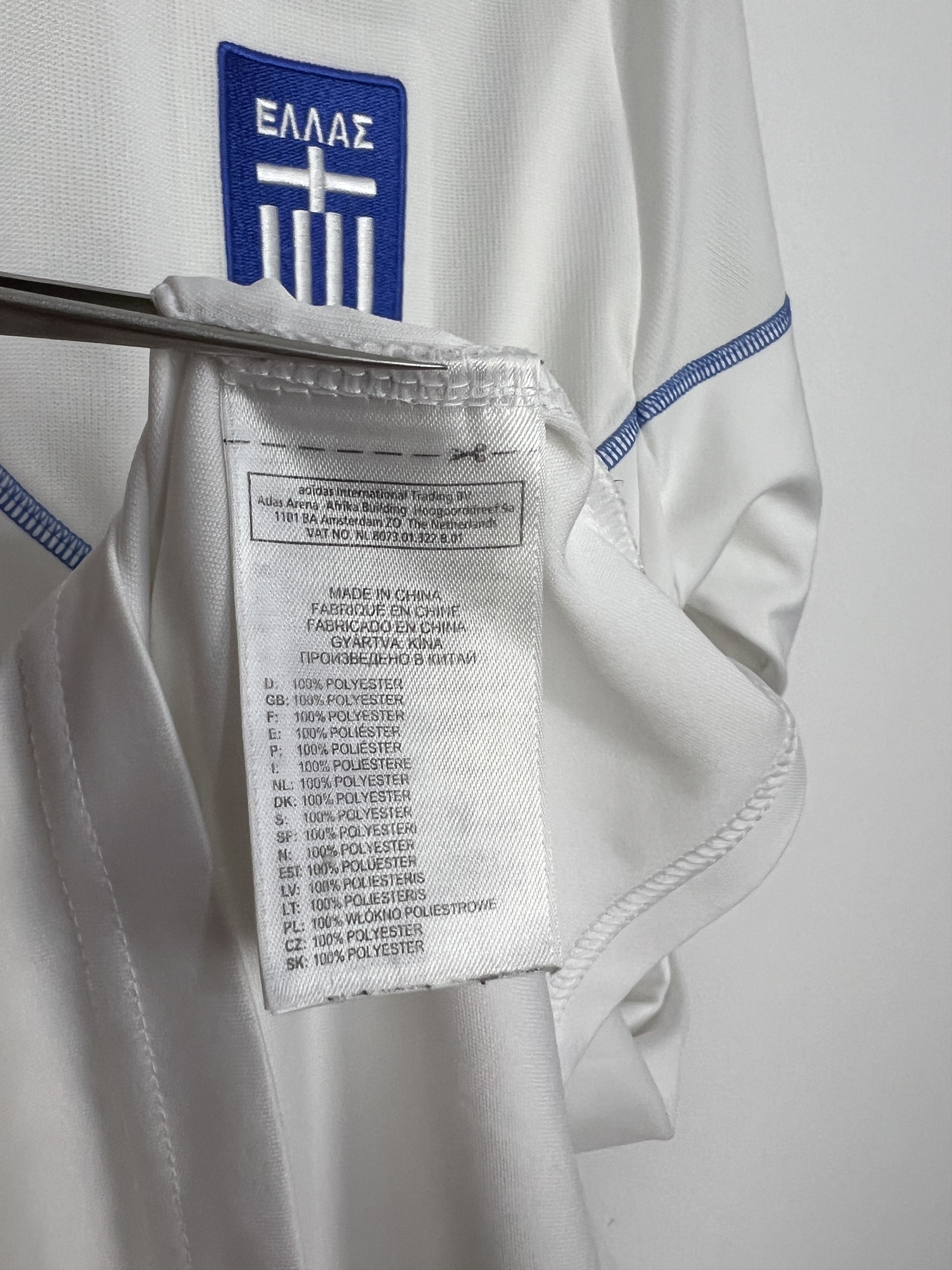 Adidas Greece Home football shirt Soccer Jersey National Trikot Size US XL / EU 56 / 4 - 6 Thumbnail