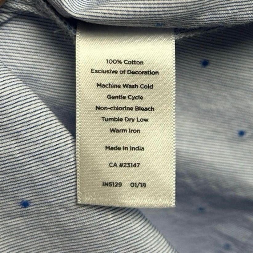 Talbots Talbots Blue Polka Dot Ruffle Collar Tank Top Medium Petite Size M / US 6-8 / IT 42-44 - 5 Thumbnail