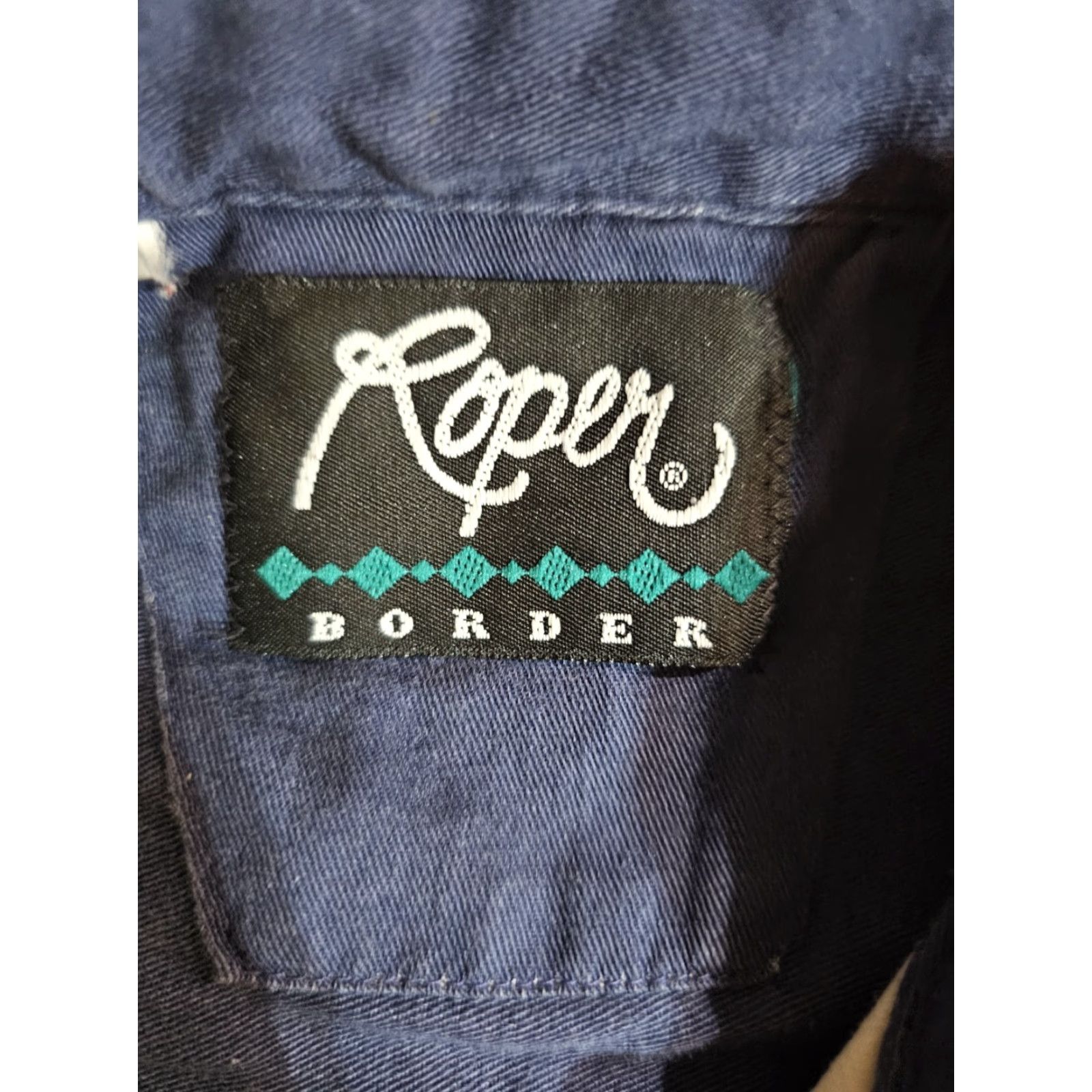 Roper VINTAGE Roper Border Retro Rodeo Long Sleeve American Flag Shirt Large Mens Size US L / EU 52-54 / 3 - 4 Thumbnail