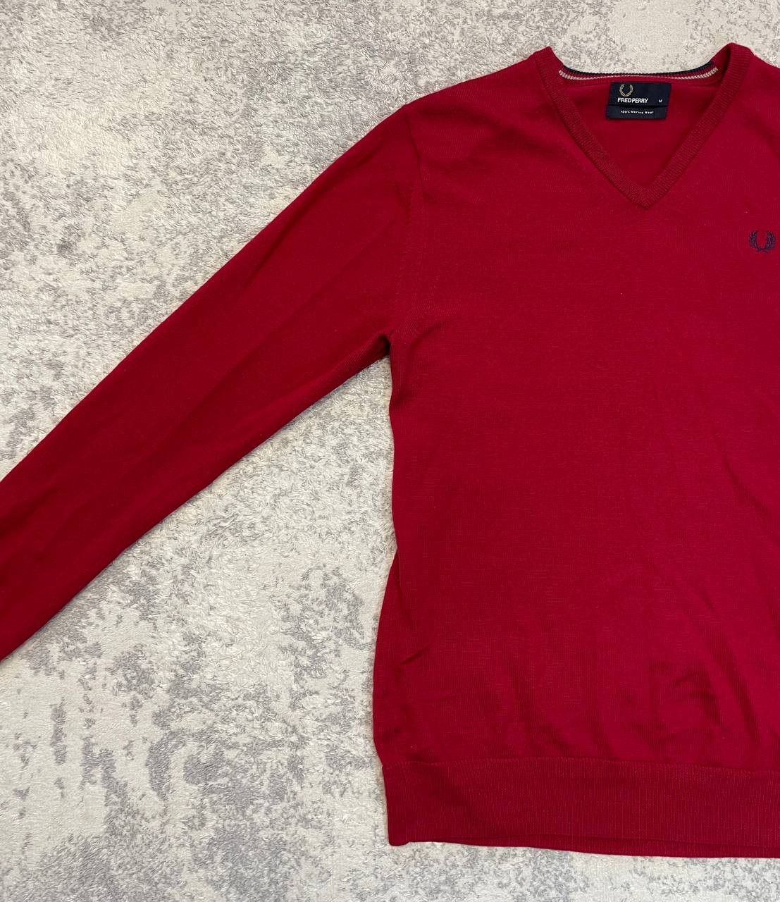 Fred Perry Fred Perry Merino Wool Sweater Laurel Wreath Logo Jumper Men Size US M / EU 48-50 / 2 - 5 Thumbnail