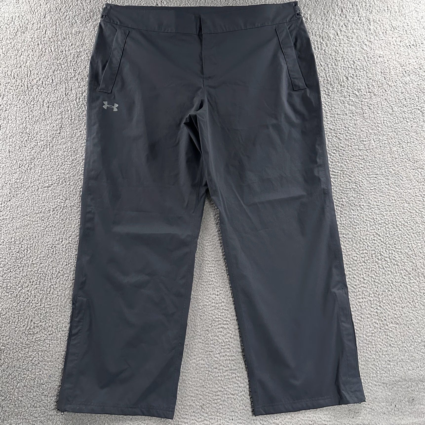 Under Armour Under Armour Mens Pants Size XXL Gray UA Storm Rain Pant Lined 100% Polyester Size US 30 / EU 46 - 2 Thumbnail