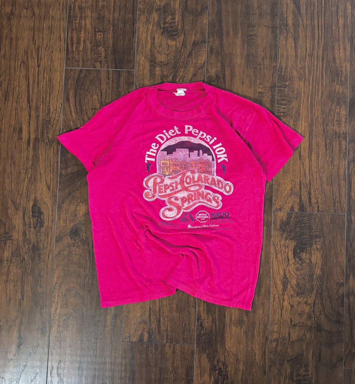 Vintage Vintage 70s T-Shirt Marathon Diet Pepsi 10K Colarado Size US M / EU 48-50 / 2 - 1 Thumbnail