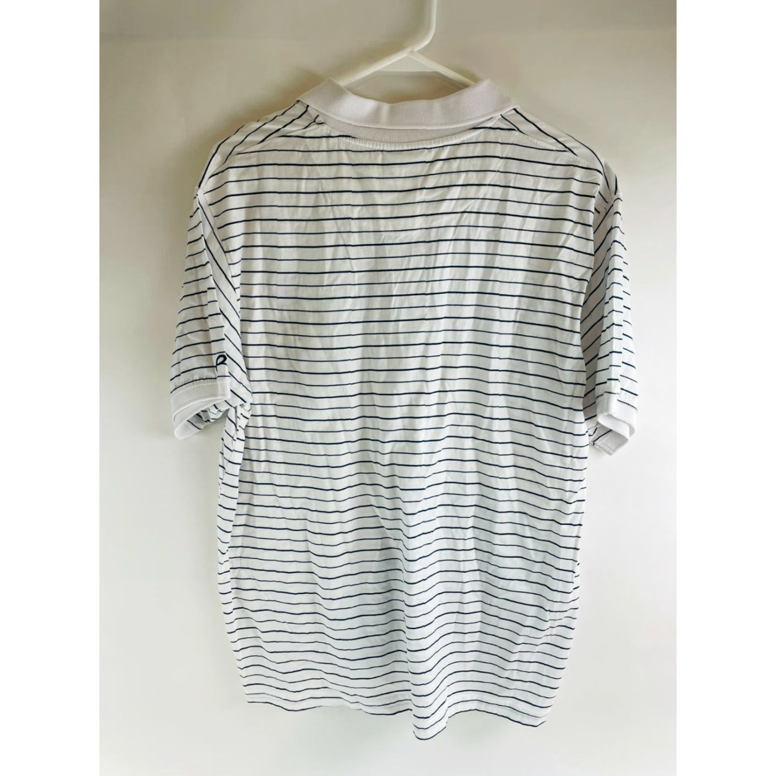 Vintage Proline Colours Polo Shirt Men's XL Navy White Striped Short Sleeve Polo Shirt Navy Blue White Striped XL Mens Size US XL / EU 56 / 4 - 2 Thumbnail