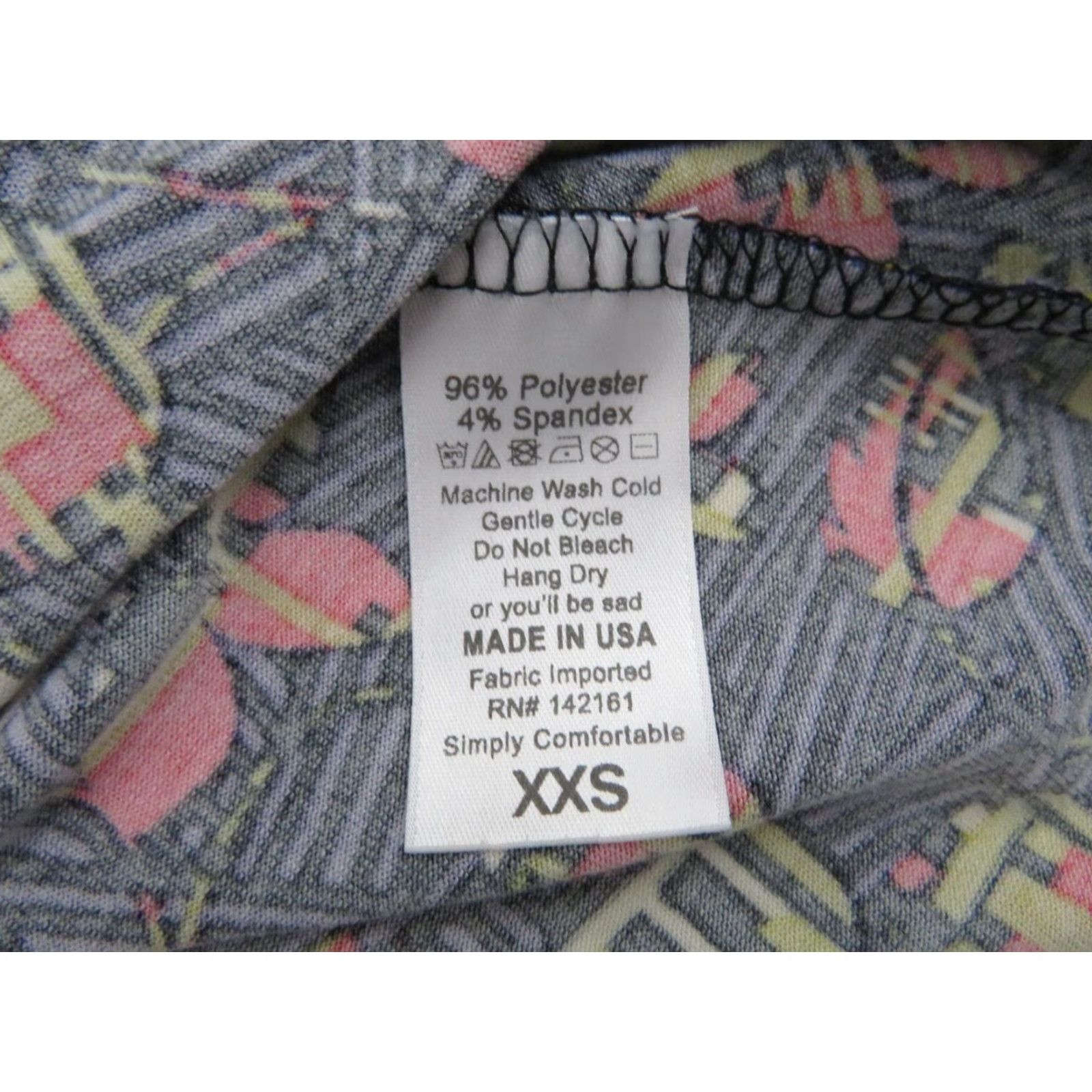 Vintage LuLaRoe Carly Dress 2XS Womens Floral Swing Dress Knee Length Black Purple Yellow Unicorn Stripe Size XXS / US 00 / IT 34 - 5 Thumbnail
