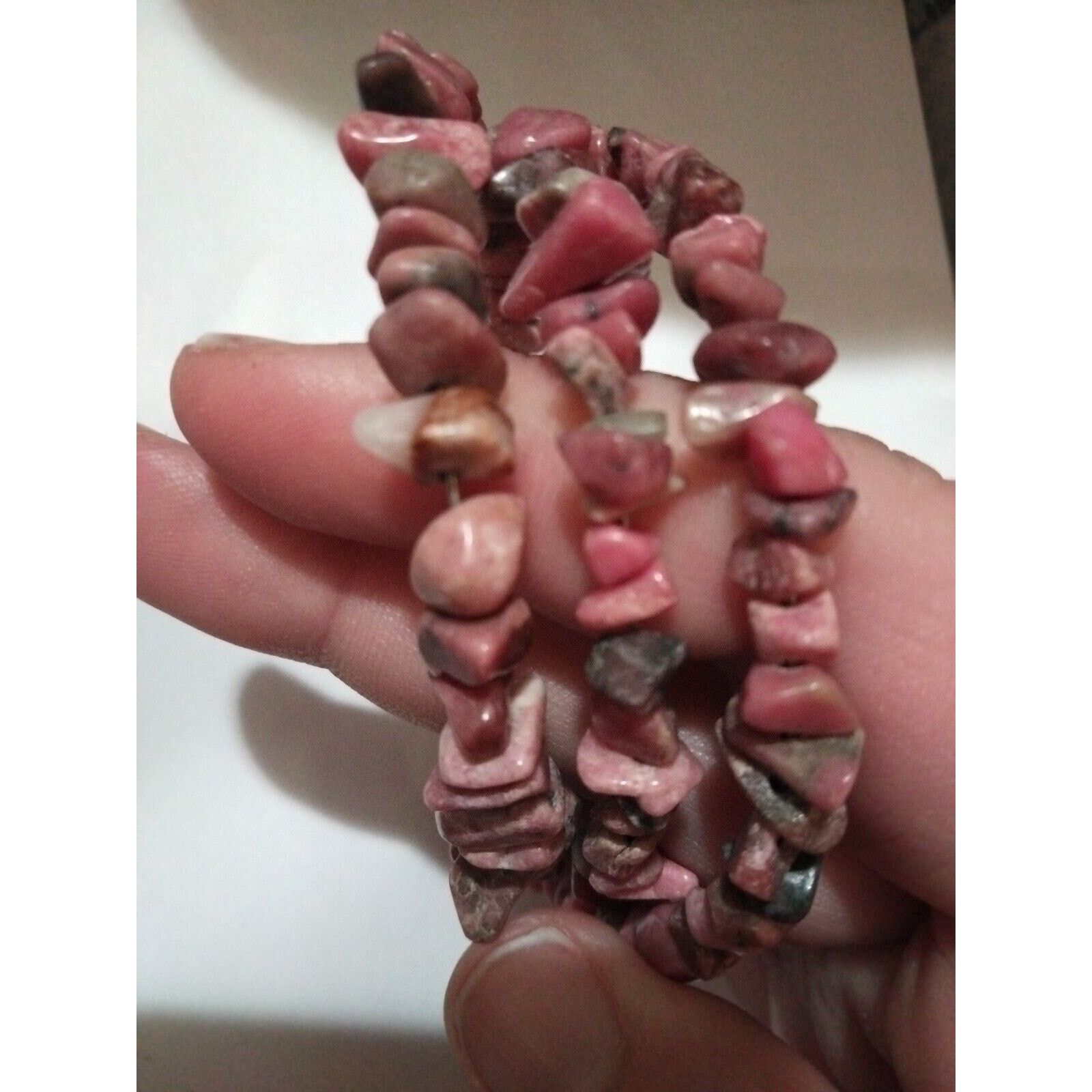 Other Pink Chip Stones Bracelet With Memory Wire Size ONE SIZE - 3 Thumbnail