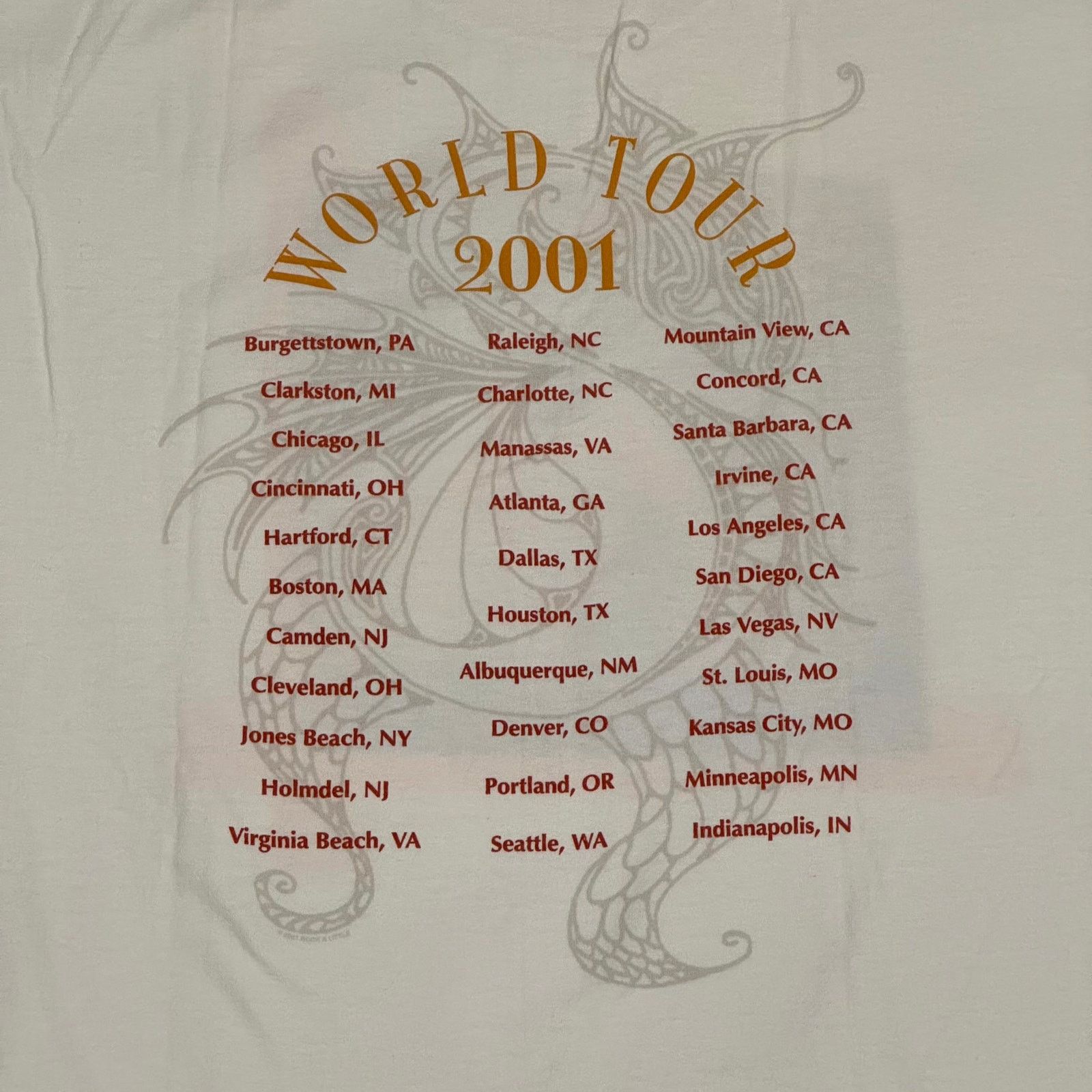Vintage Stevie Nicks 2001 World Tour T-Shirt Size US XL / EU 56 / 4 - 4 Thumbnail