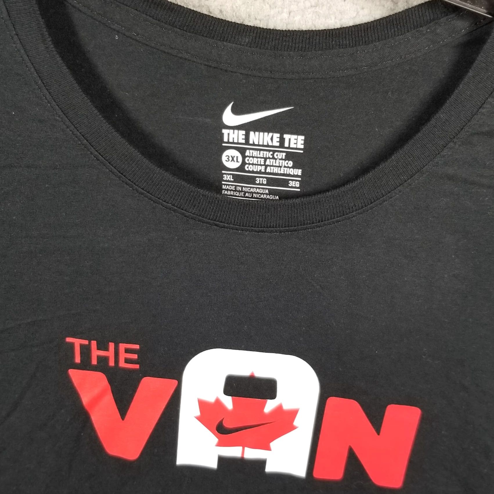Nike VINTAGE Nike Men's T-Shirt Long Sleeve 3XL Black Cotton Sports Canada USA Limited Edition Size US XXL / EU 58 / 5 - 2 Thumbnail