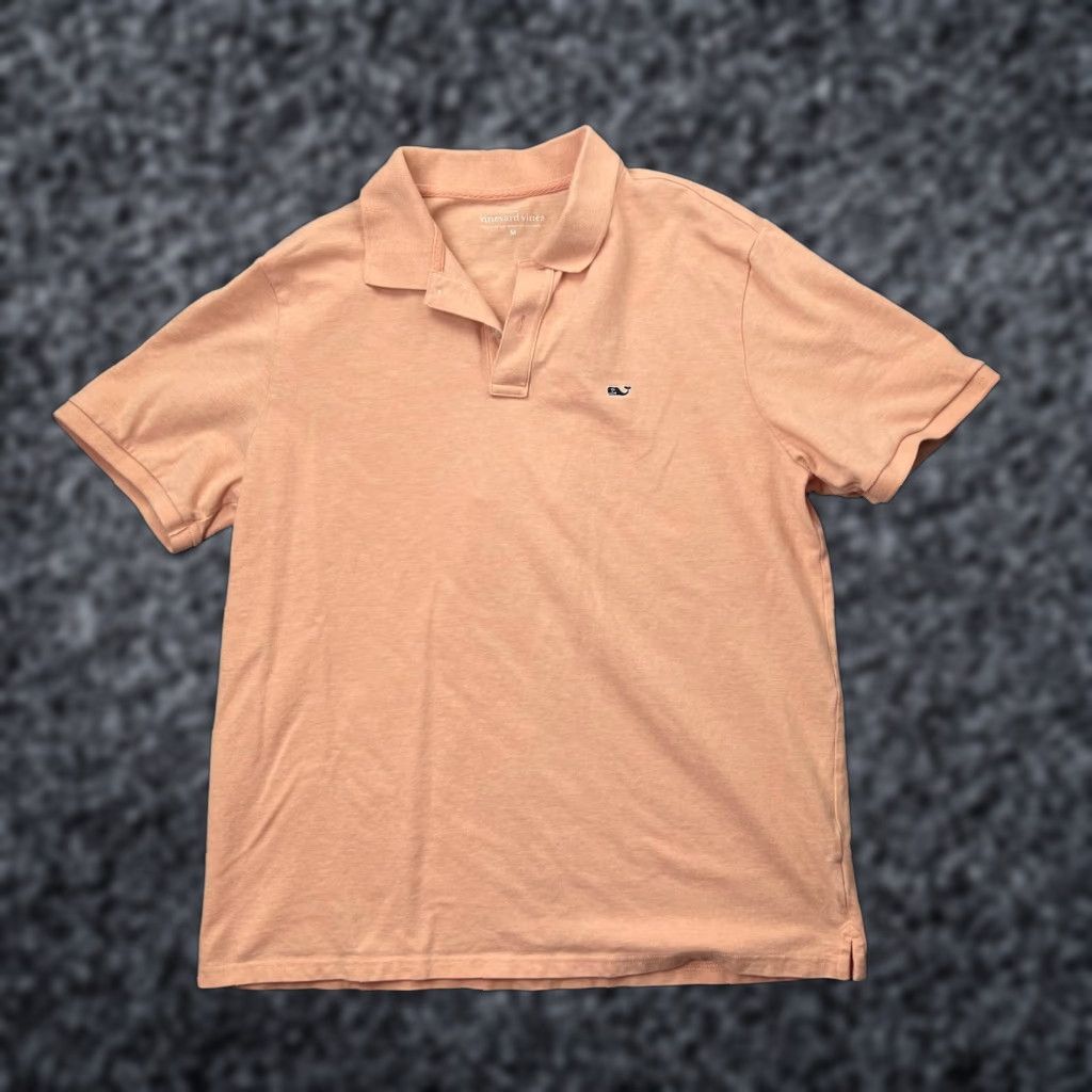 Vineyard Vines Vineyard Vines Polo Shirt Mens M Peach Stretch Performance Whale Logo Casual Golf Top Size US M / EU 48-50 / 2 - 1 Thumbnail