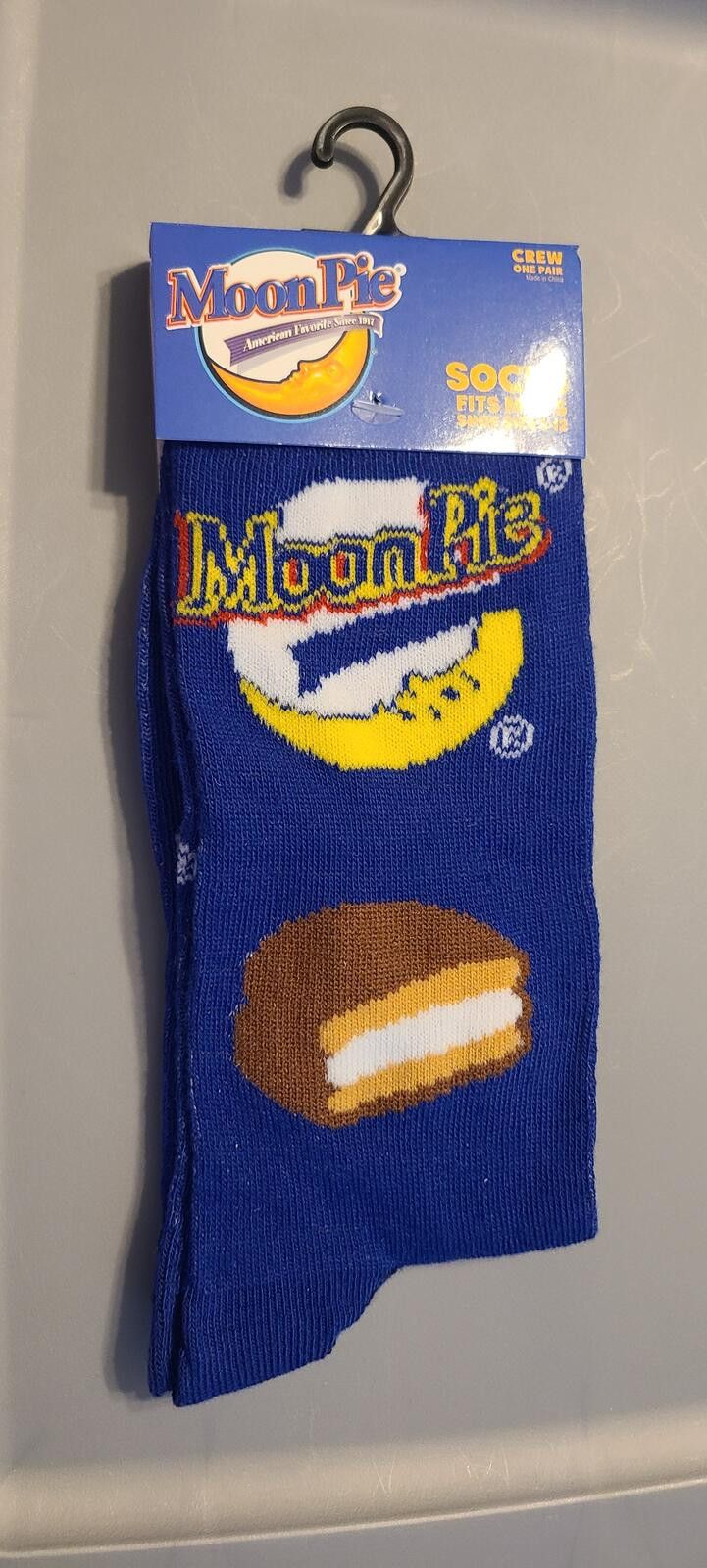 Other MoonPie Crew Socks Blue with MoonPie Logo and Snack Design Size ONE SIZE - 1 Preview