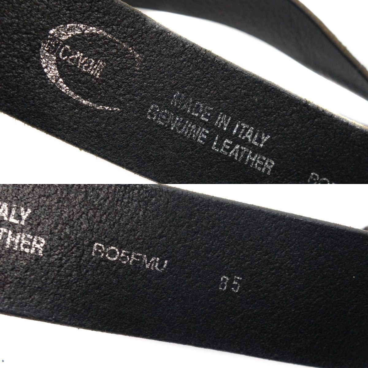 Just Cavalli Y2K Leather Crystal Encrusted Logo Plate Buckle Belt 00s Size ONE SIZE - 8 Thumbnail