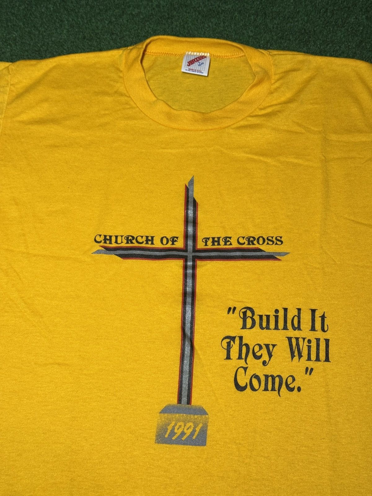 Vintage Church Of The Cross 90s Build And They Will Come L T Shirt Size US L / EU 52-54 / 3 - 2 Thumbnail