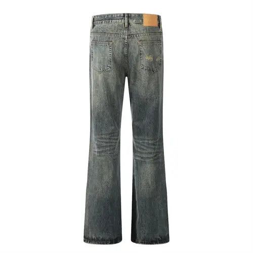 Japanese Brand × Jean Men's hippie trend distressed washed flared ripped jeans Size US 34 / EU 50 - 3 Thumbnail