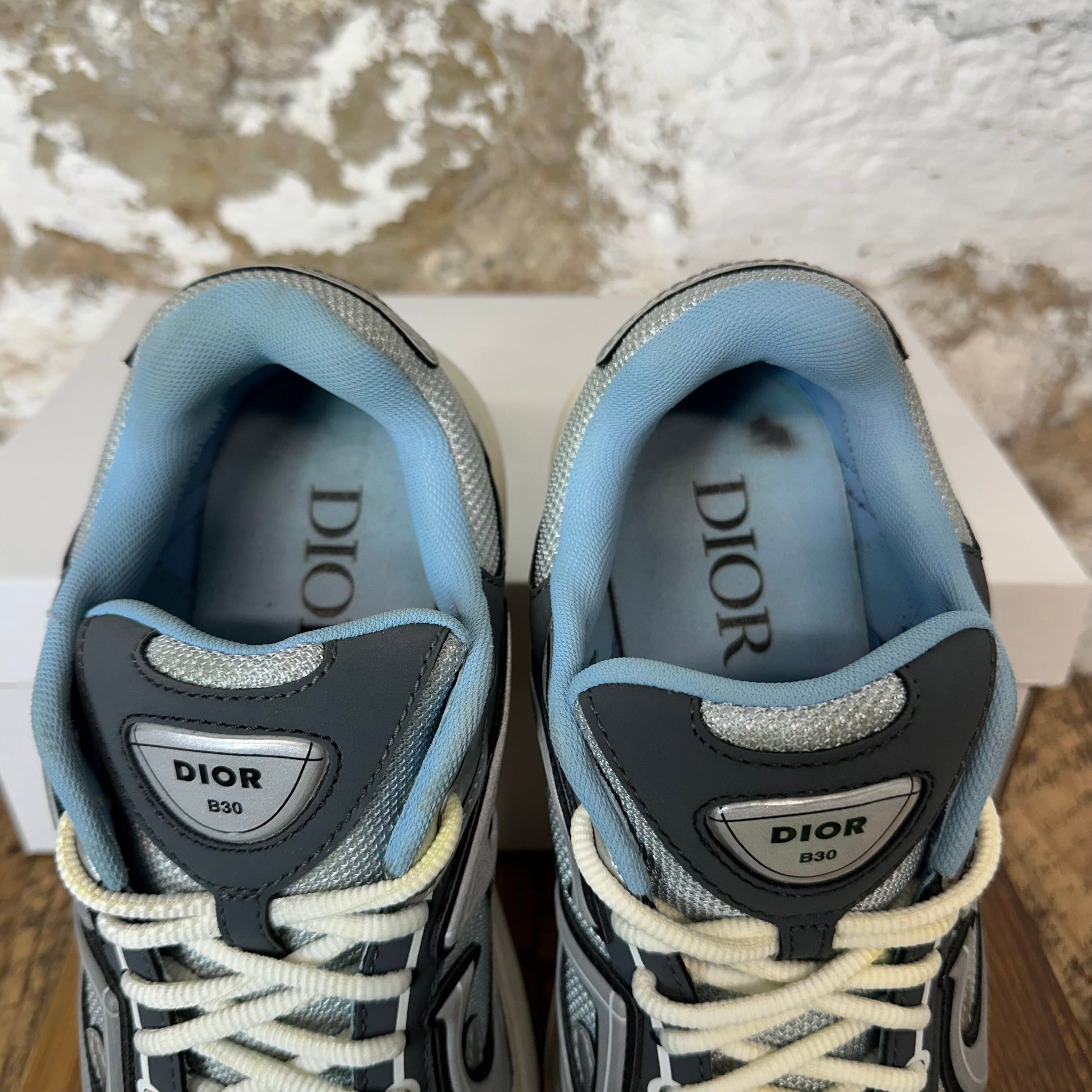 Dior Dior B30 Blue Grey Silver Black Sneaker Sz 8 (41) Size US 8 / EU 41 - 4 Thumbnail