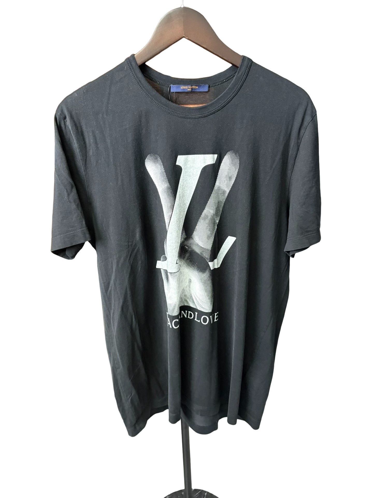 Louis Vuitton Hand LV Large Motif Peace and Love T Shirt | Grailed