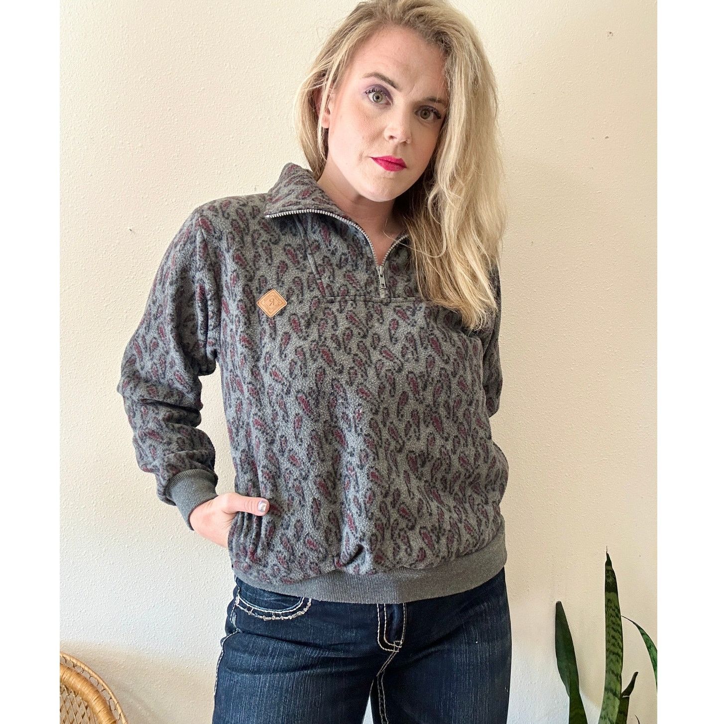 Other Vintage 90s Paisley Fleece Half Zip Size US M / EU 48-50 / 2 - 1 Thumbnail