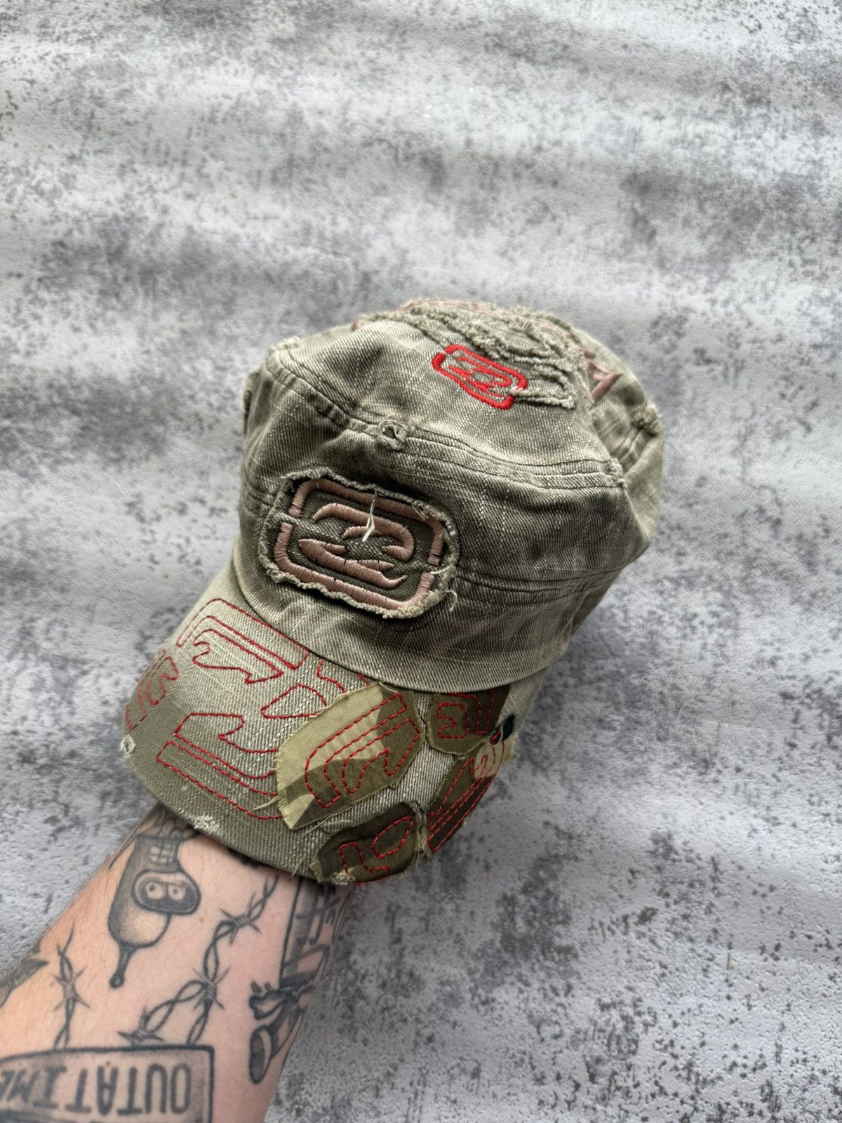 Billabong Vintage Billabong Surf Y2K Patchwork Military Cap Hat Size ONE SIZE - 1 Thumbnail