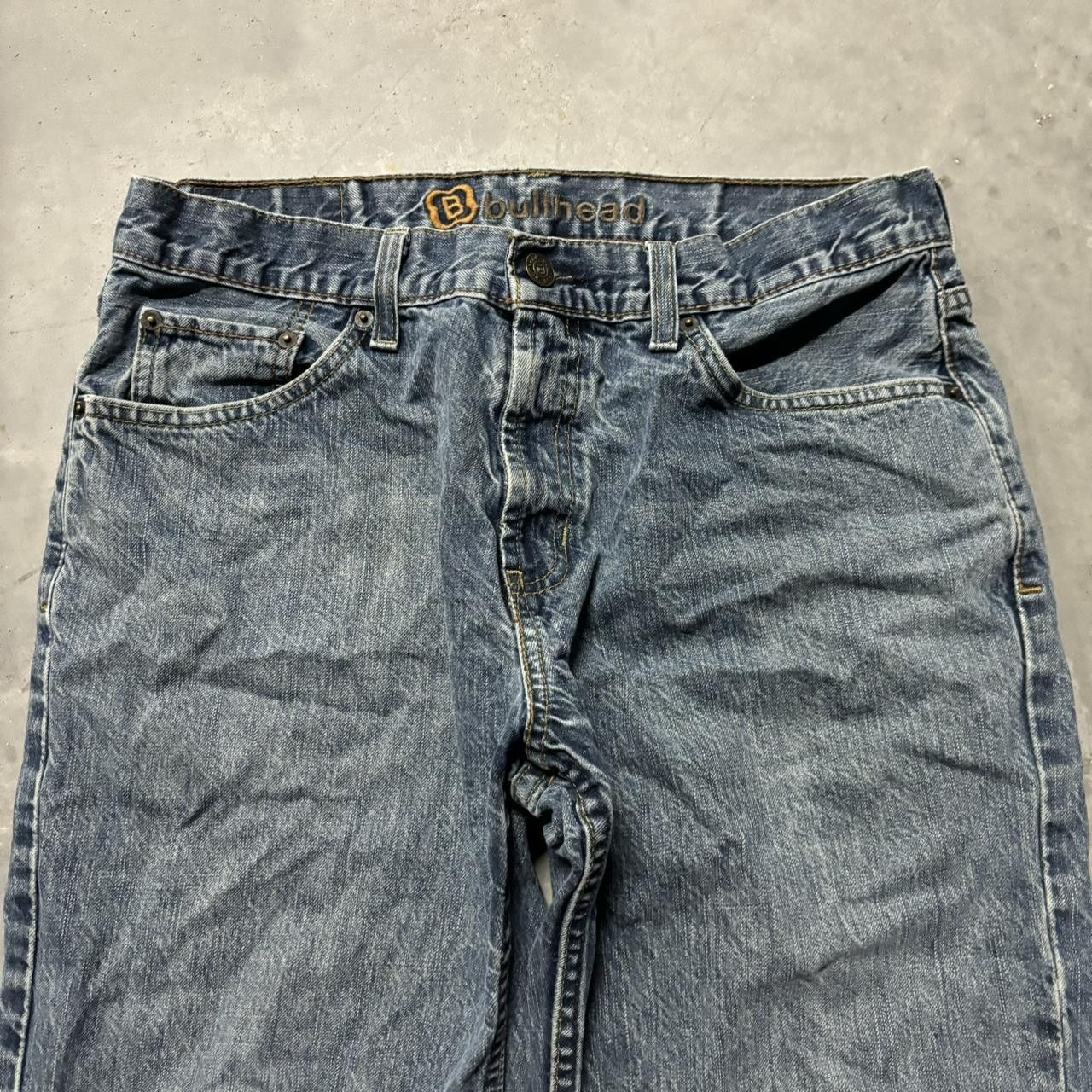 Japanese Brand × Vintage Crazy Vintage Y2K/2000s Grunge Dark Wash Bullhead Denim Jeans! Size US 32 / EU 48 - 5 Thumbnail
