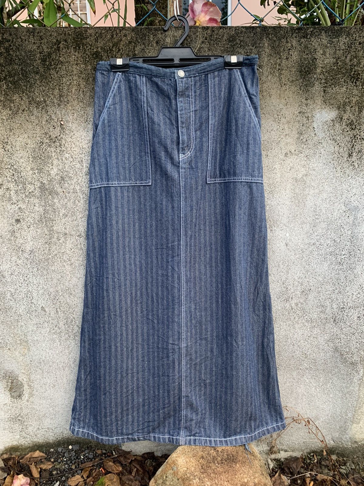 Japanese Brand Hickory Stripe Layered Skirt Size 28" / US 6 / IT 42 - 1 Thumbnail