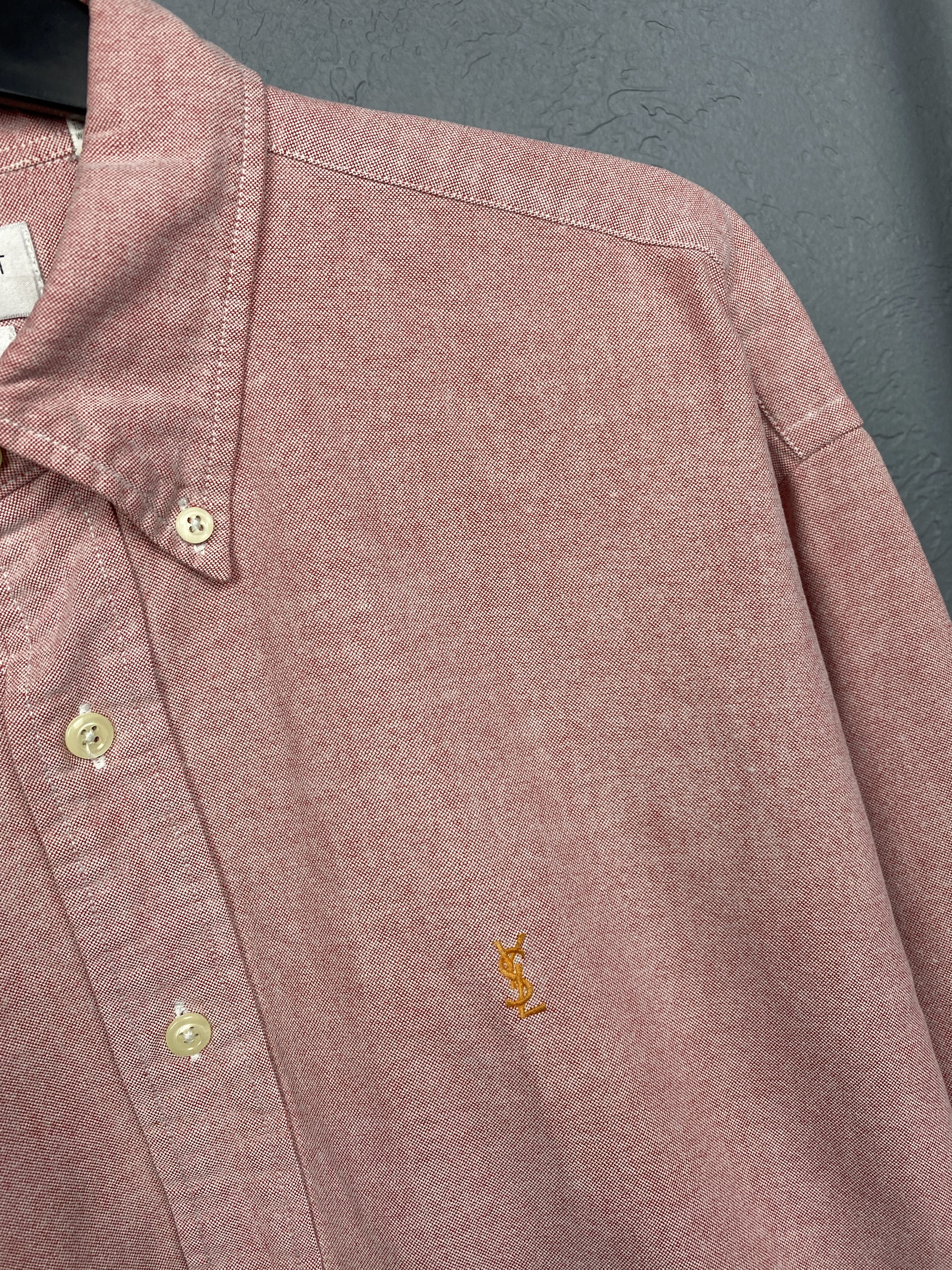 Yves Saint Laurent Yves Saint Laurent YSL Mens Heavy Cotton Long Sleeve Shirt Size US L / EU 52-54 / 3 - 3 Thumbnail