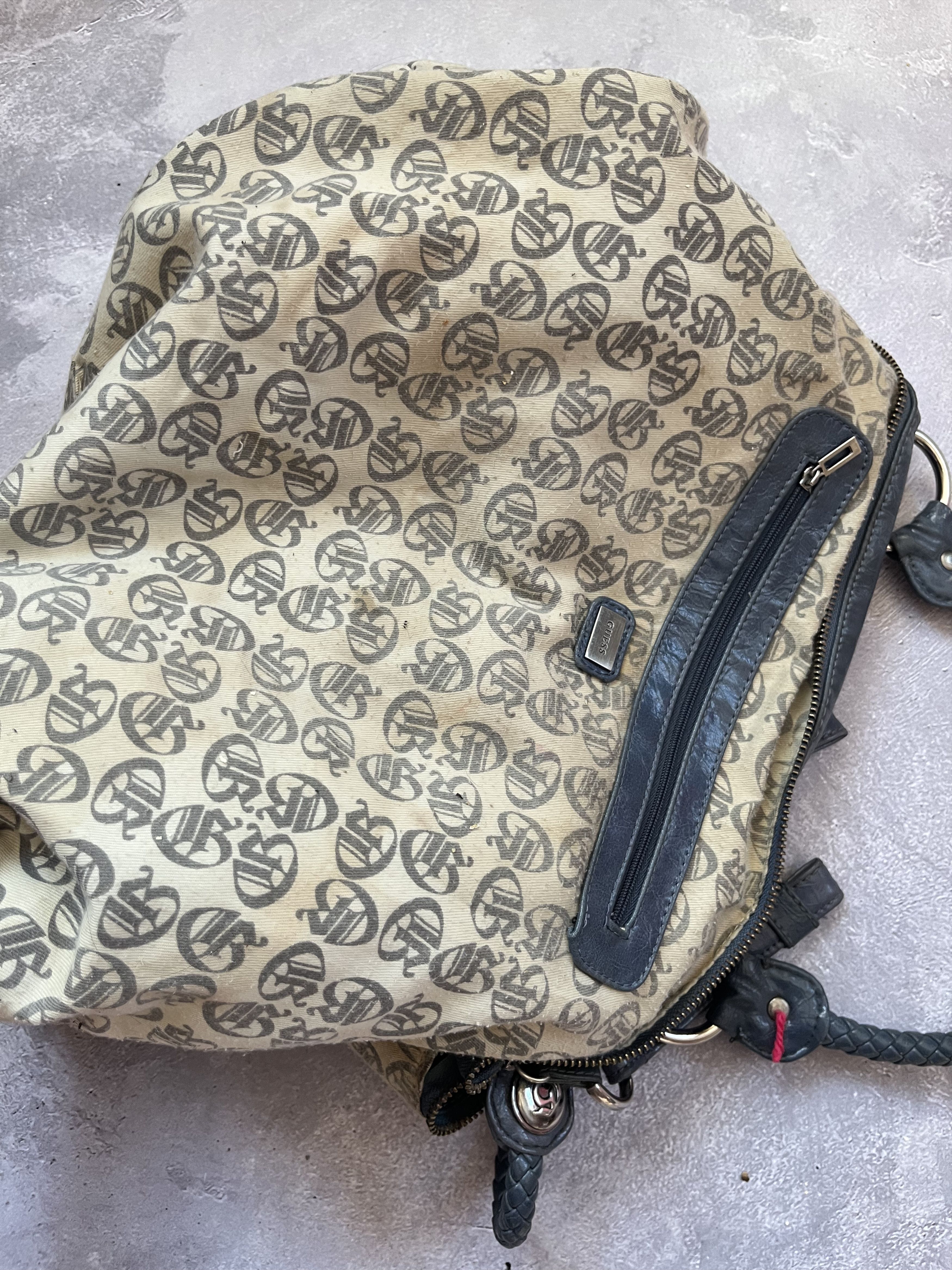 Guess Guess Jeans Y2K Studded Shoulder Bag Blue Vintage Logo Purse Size ONE SIZE - 16 Thumbnail